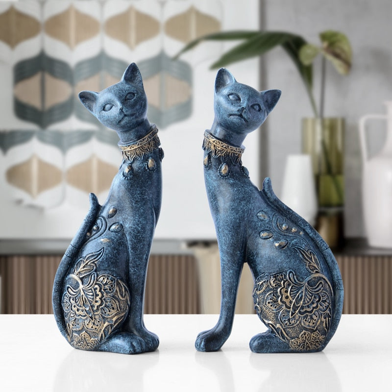 Figurine Decorative Resin Cat statue-3