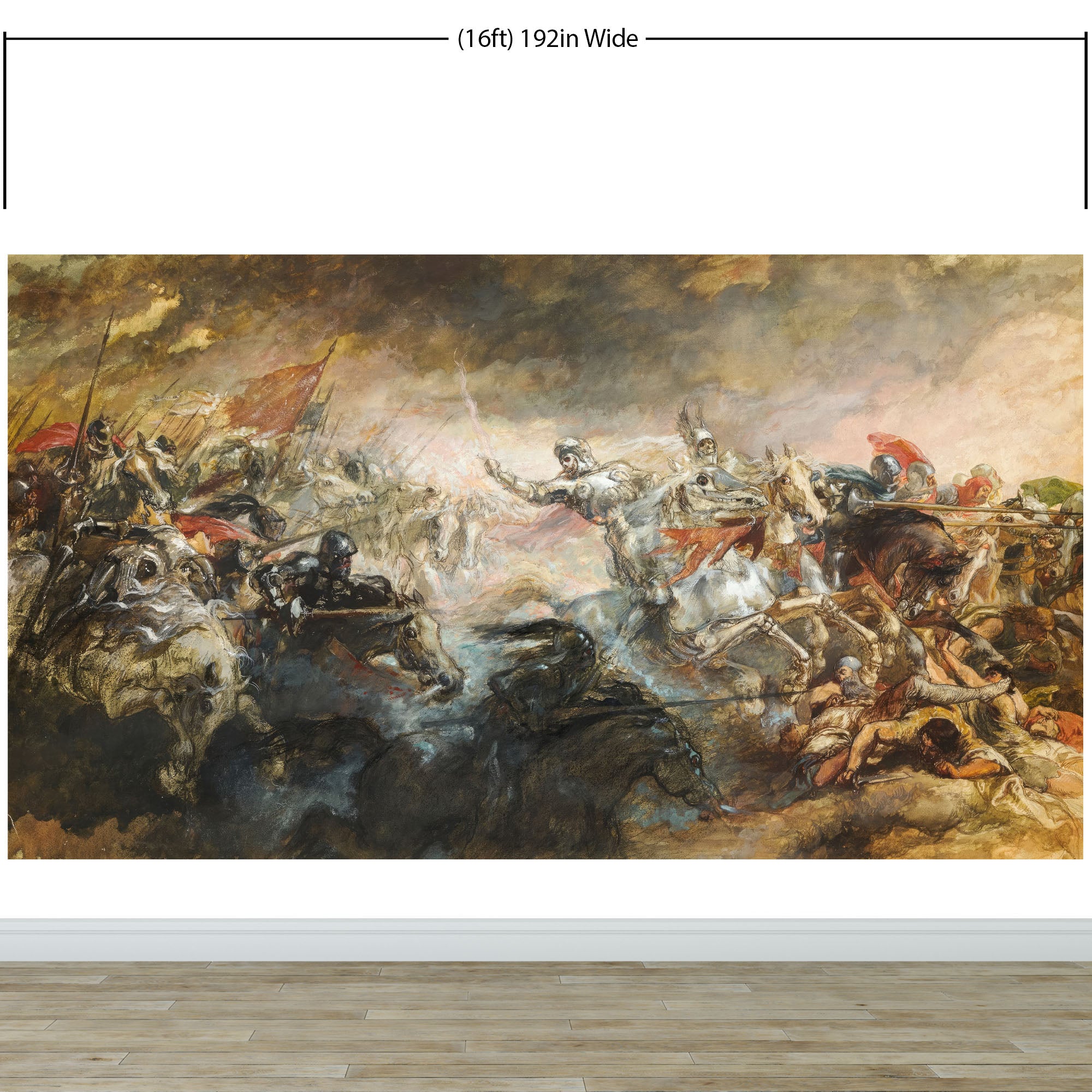 The Phantom Horseman Antique Painting Wallpaper. Peel and Stick Wallpaper. #6510