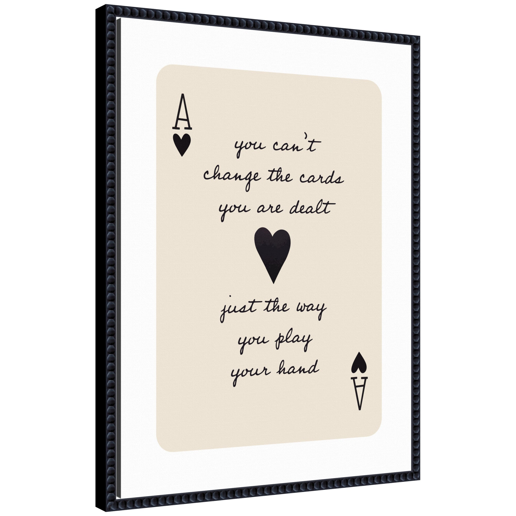Ace of Heart Cards Positive Quote expansion by The Creative Bunch Studio Framed Canvas Wall Art Print