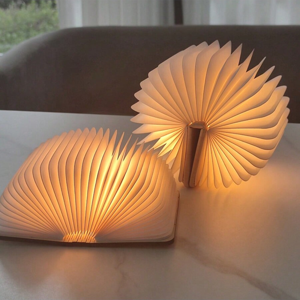 Wooden Luminous Book Lamp, Holiday Gift-0