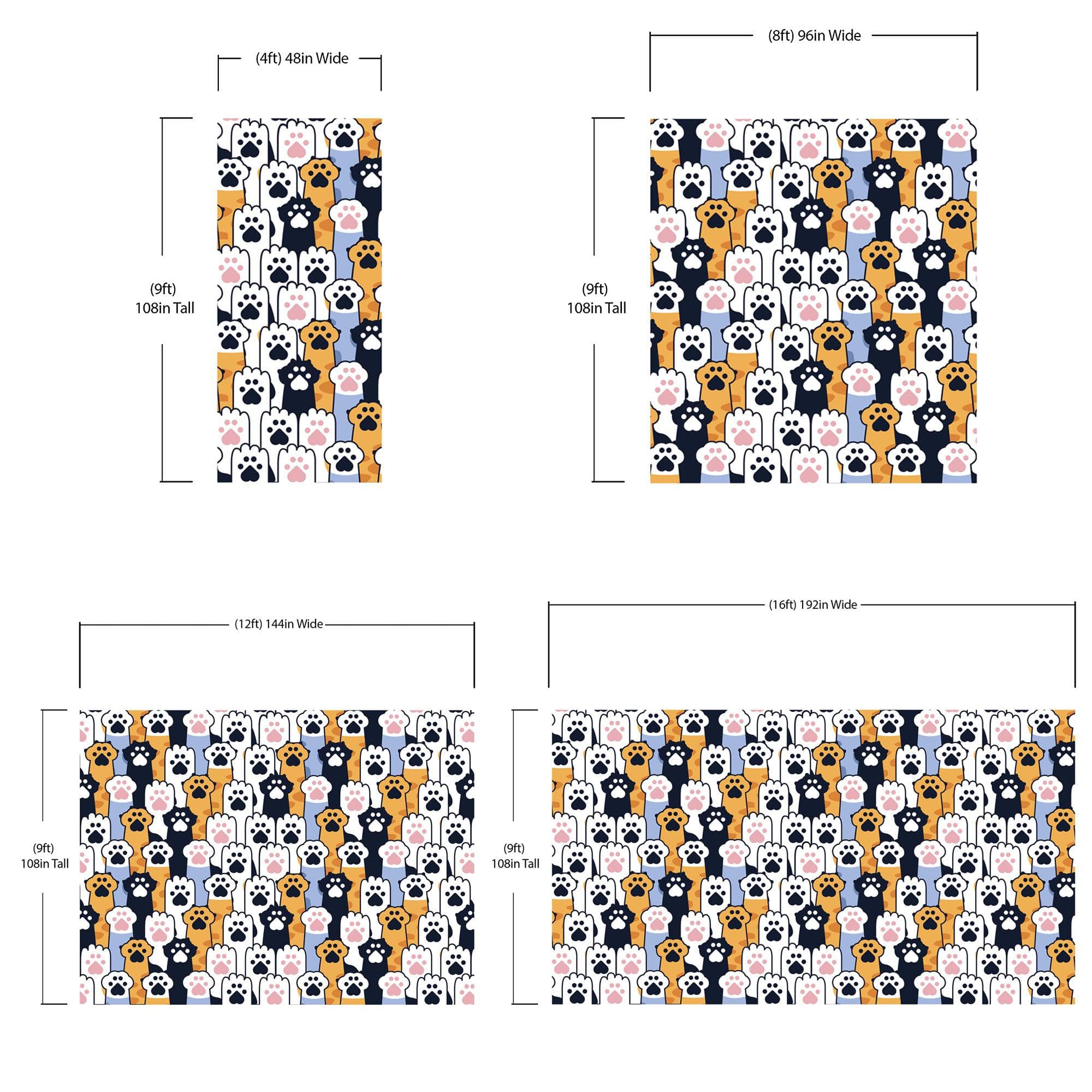 Cat Paws Pattern Wallpaper - Adorable Decor for Kid's and Nursery Rooms #6576