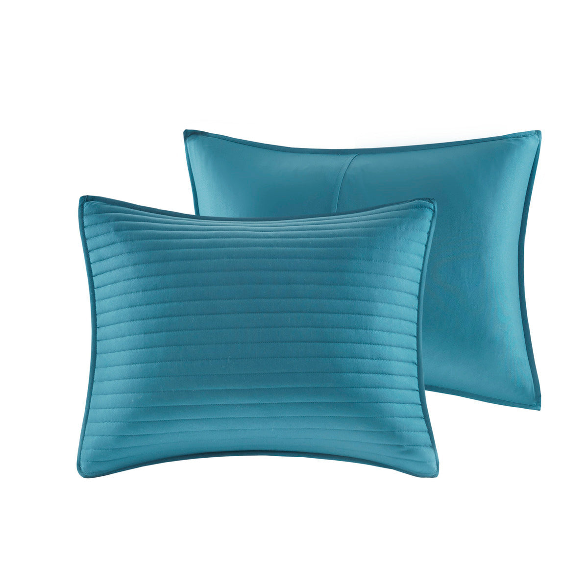 8 Piece Printed Seersucker Comforter and Quilt Set Collection Aqua King/Cal King