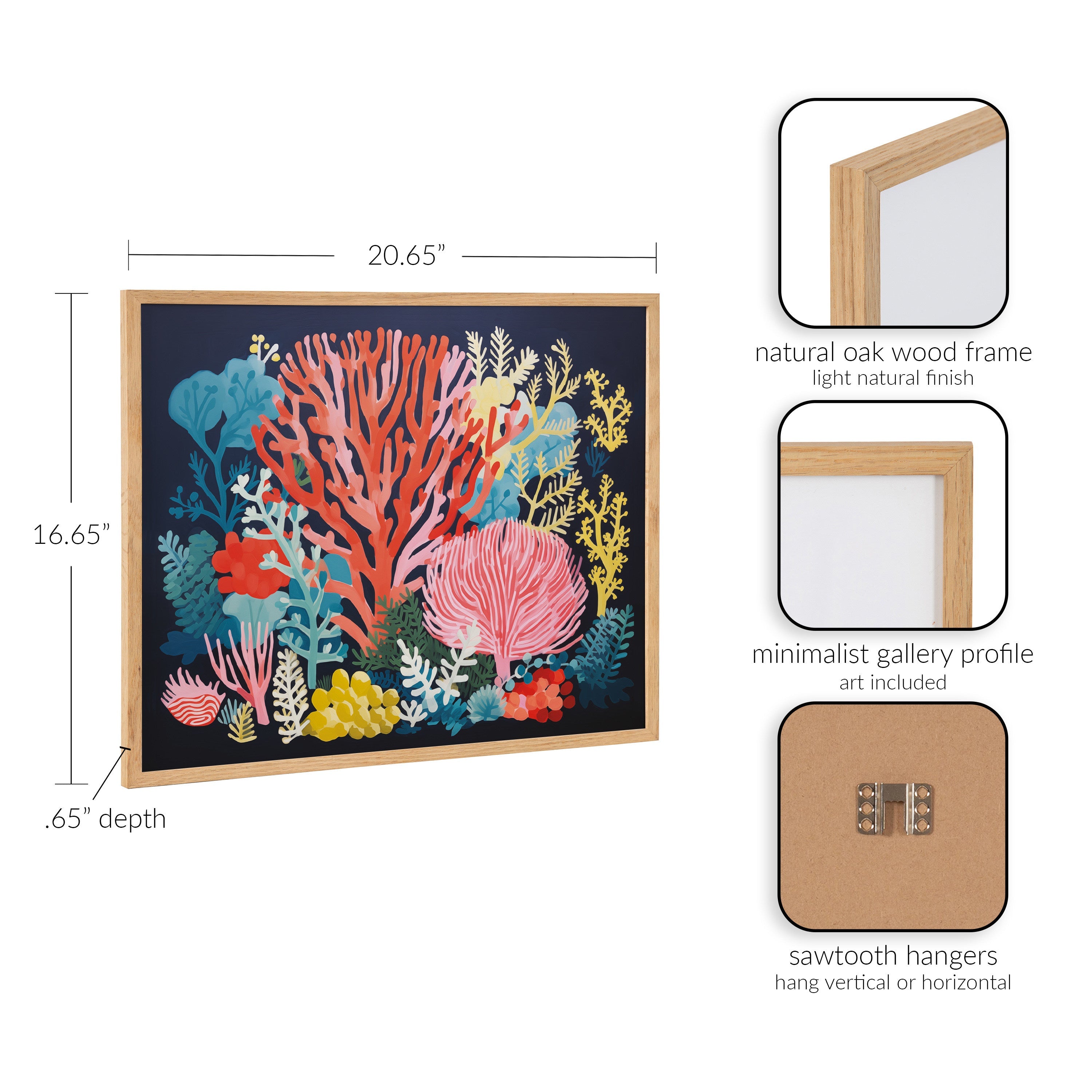 Gallery Bright Coral Underwater Ocean Print by The Creative Bunch Studio