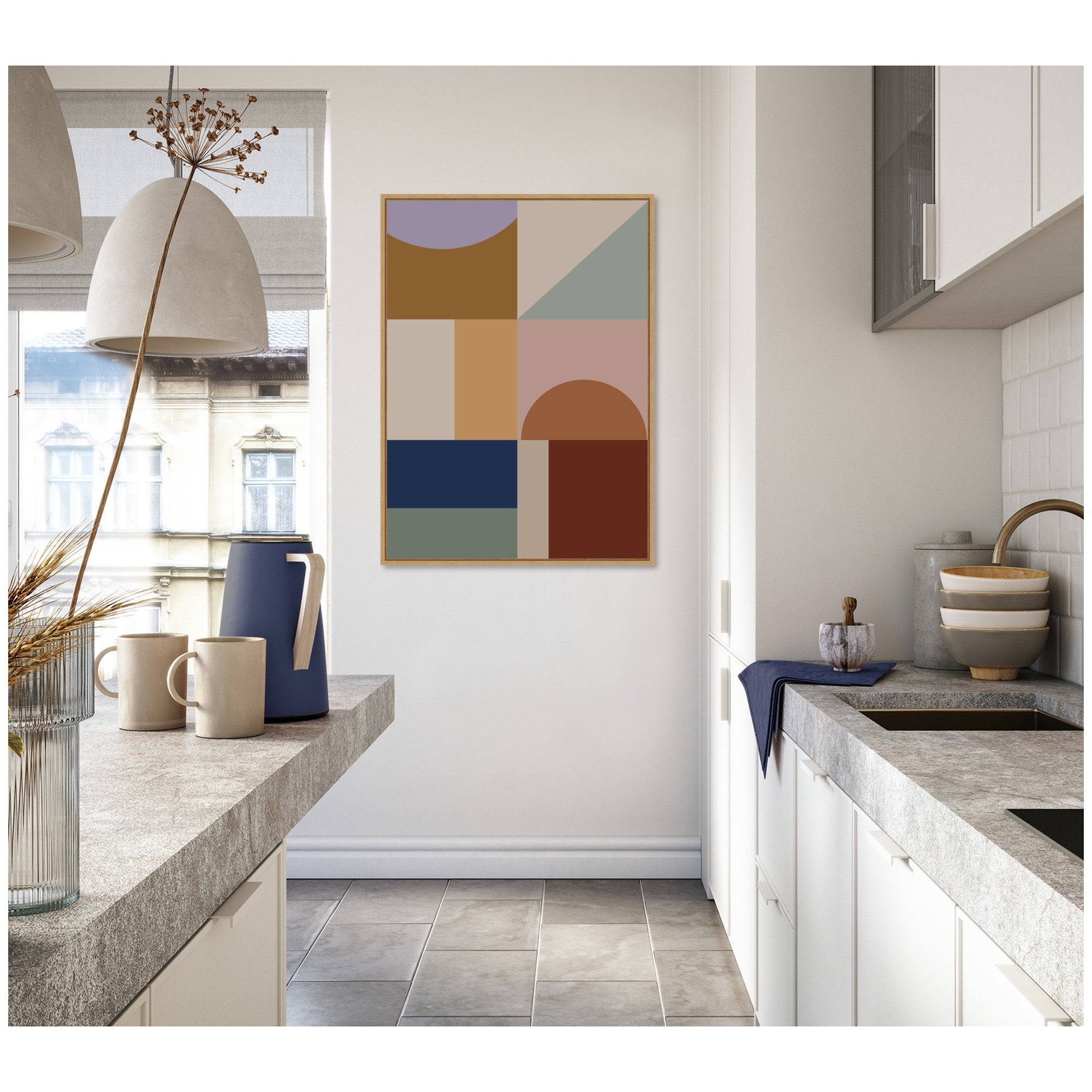 Modern Bohemian Pattern 2 by The Creative Bunch Studio Framed Canvas Wall Art Print