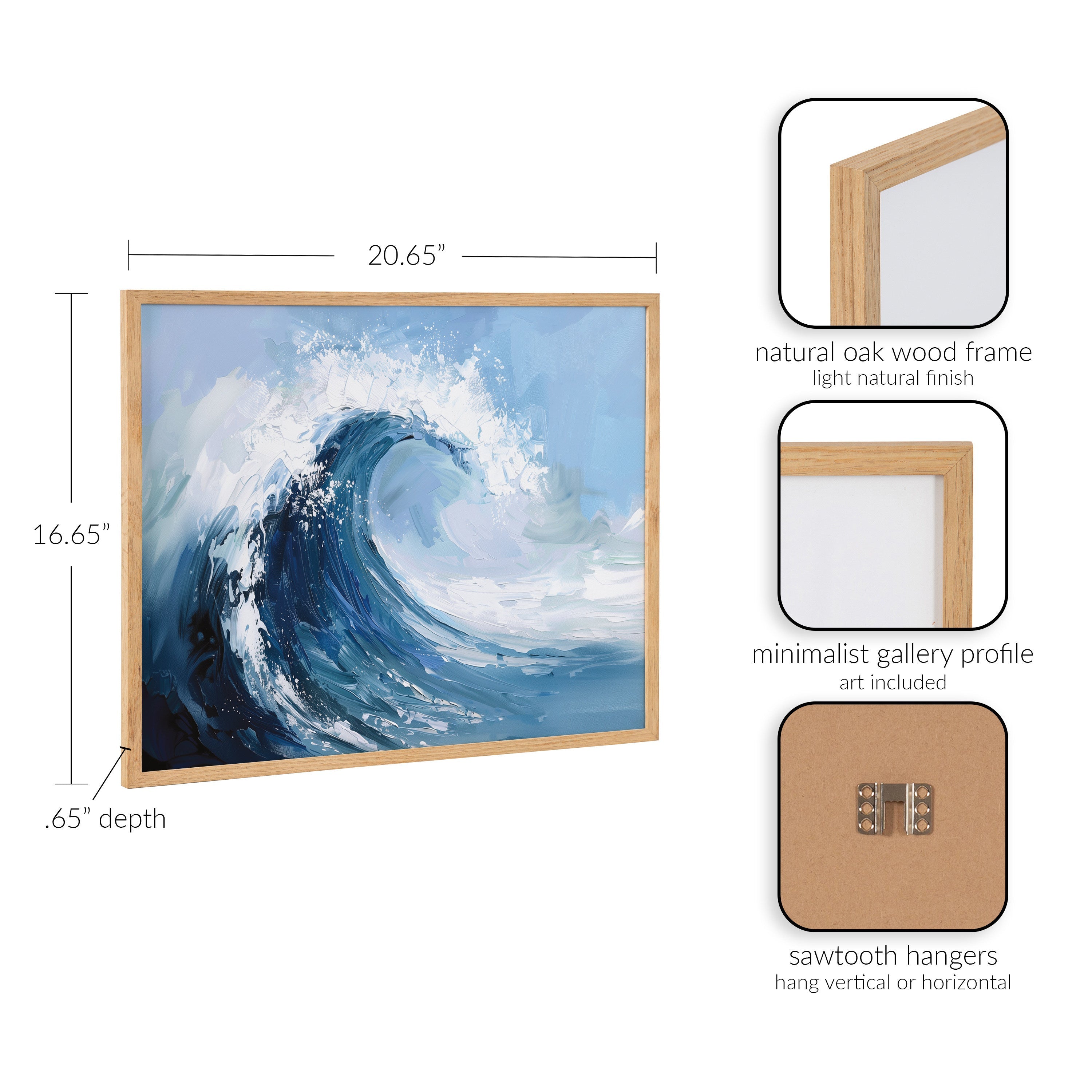 Gallery Abstract Painterly Coastal Ocean Wave Print by The Creative Bunch Studio