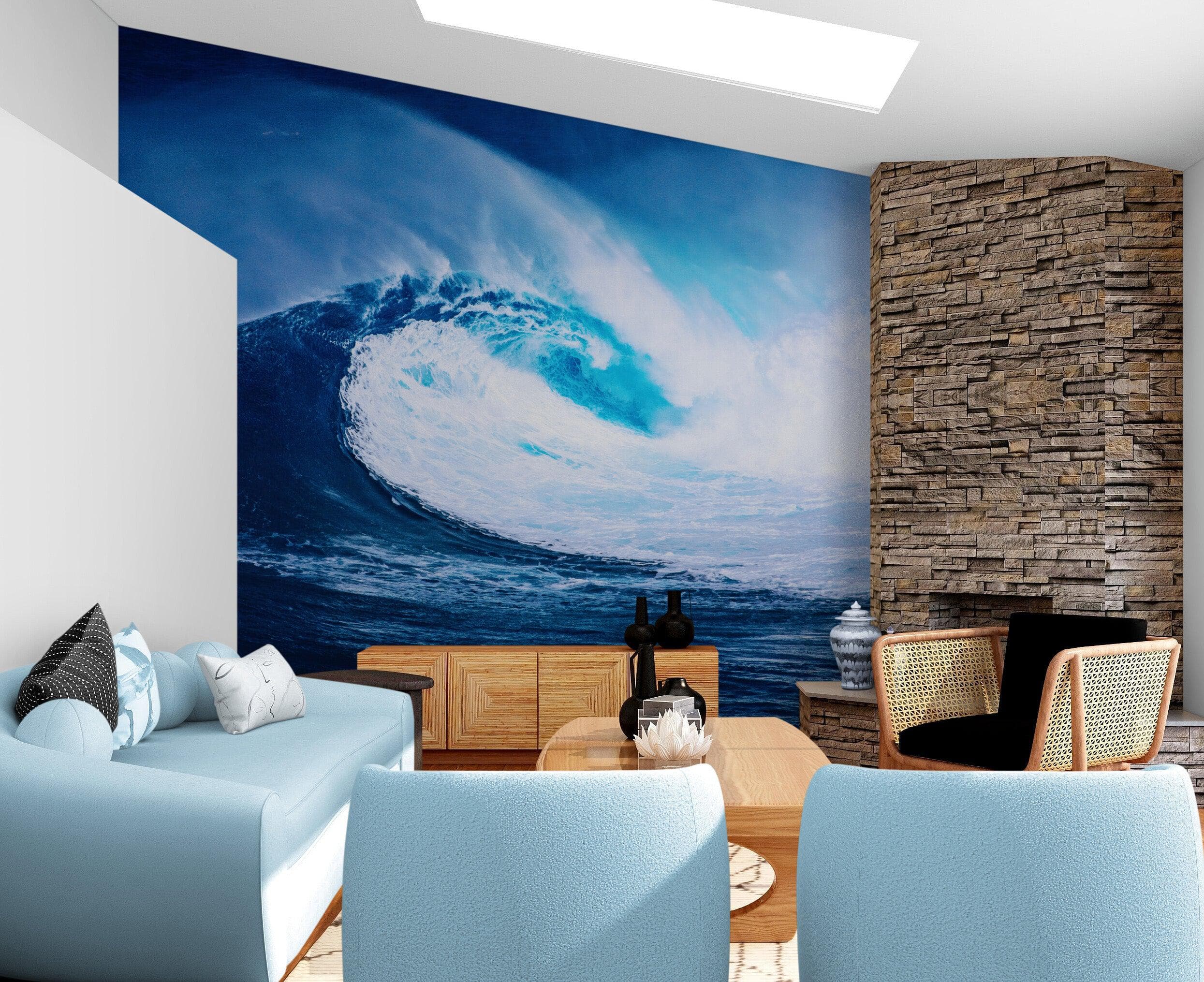 Big Wave Wallpaper. Surf Ocean Wave Wall Mural. #6670