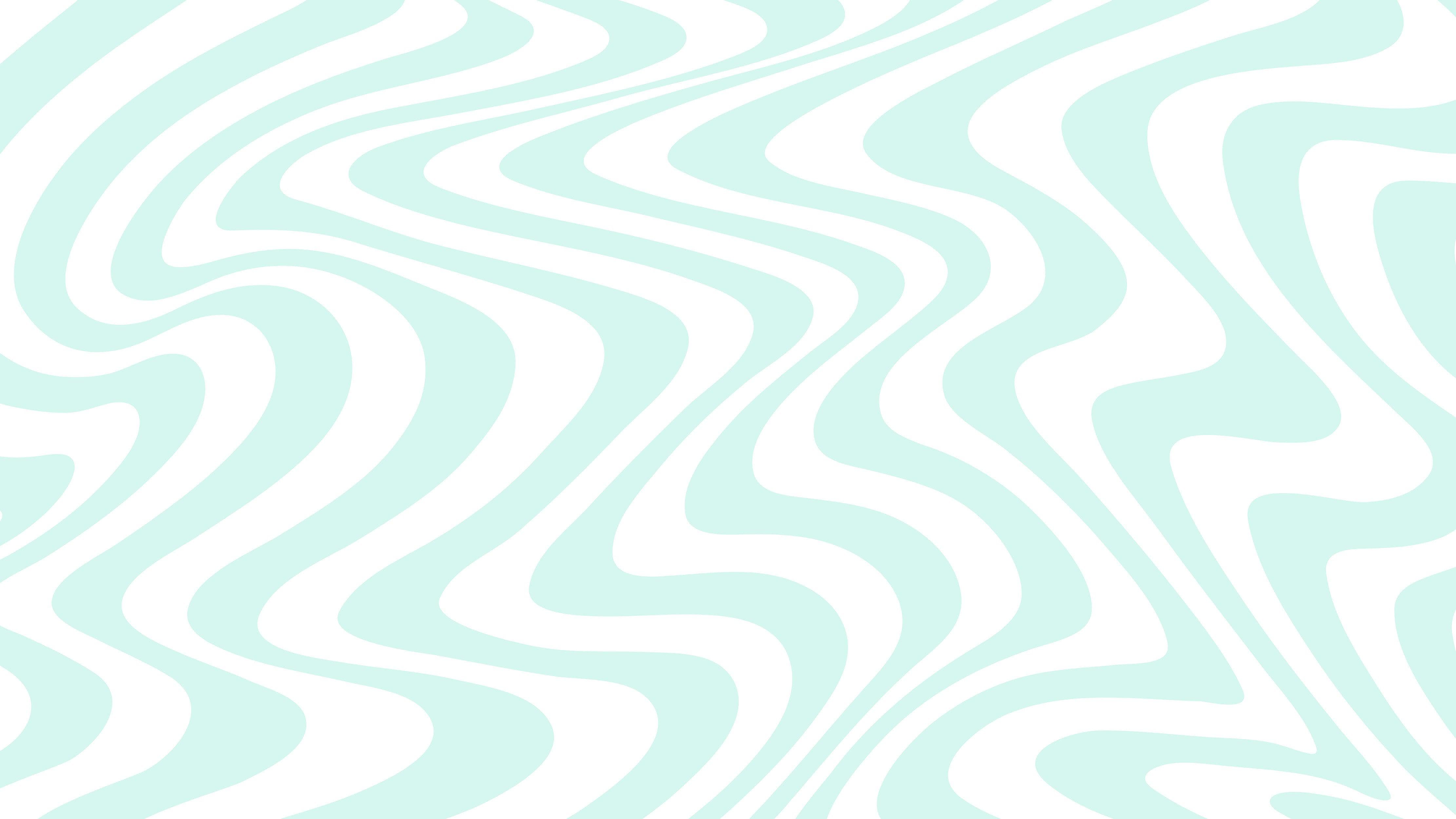 Mint Color Swirly Lines Abstract Wallpaper Mural. #6689