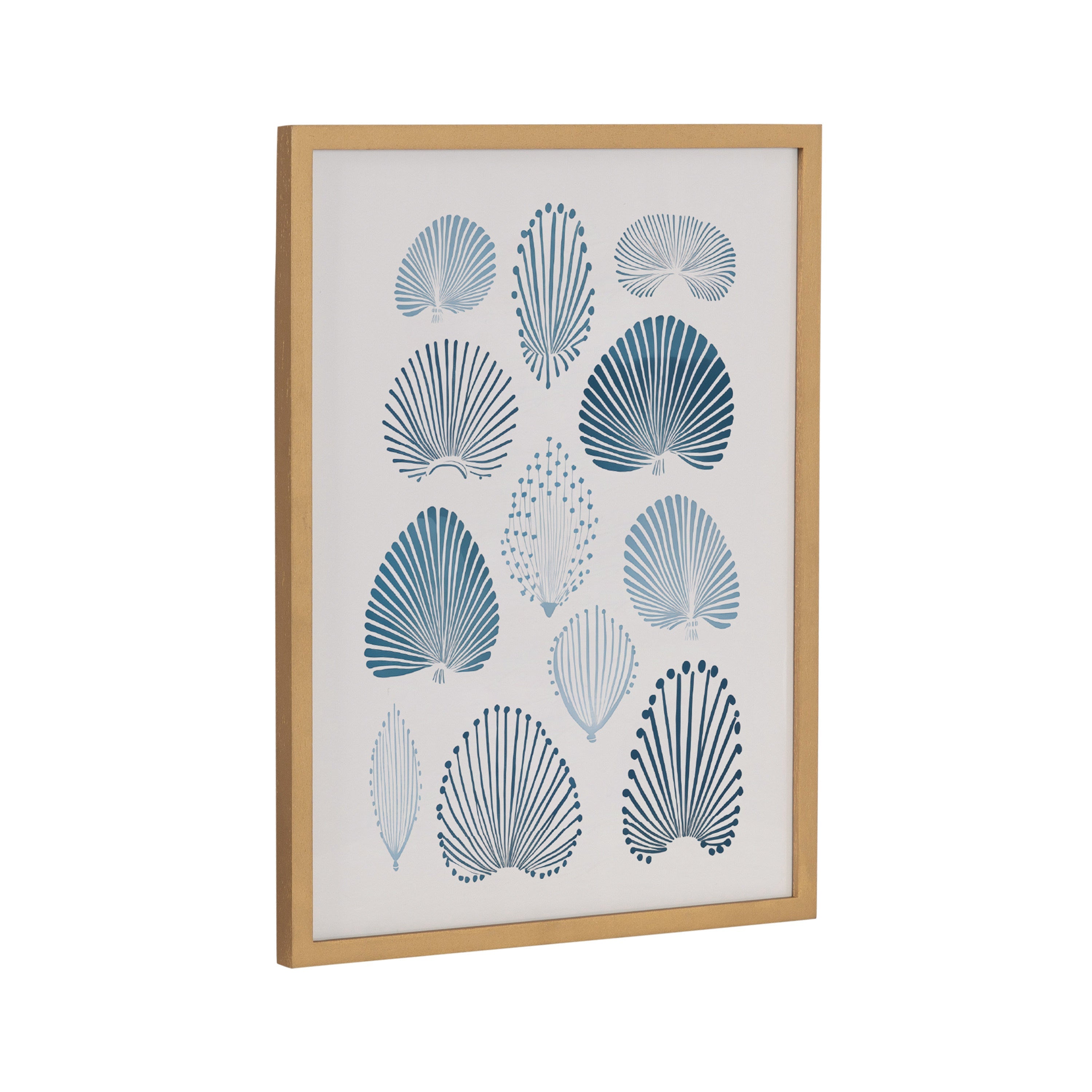 Gallery Abstract Coastal Blue Coral Print by The Creative Bunch Studio