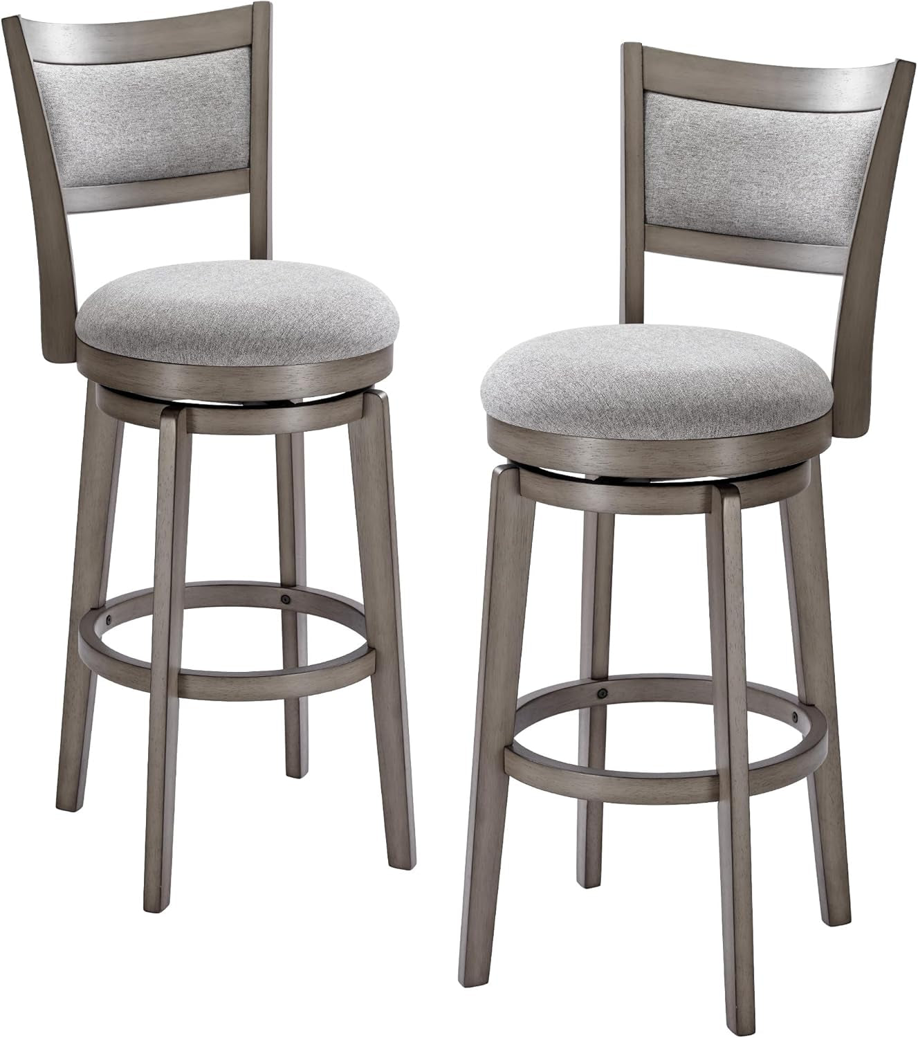 High Back Swivel Bar Stools Set of Two