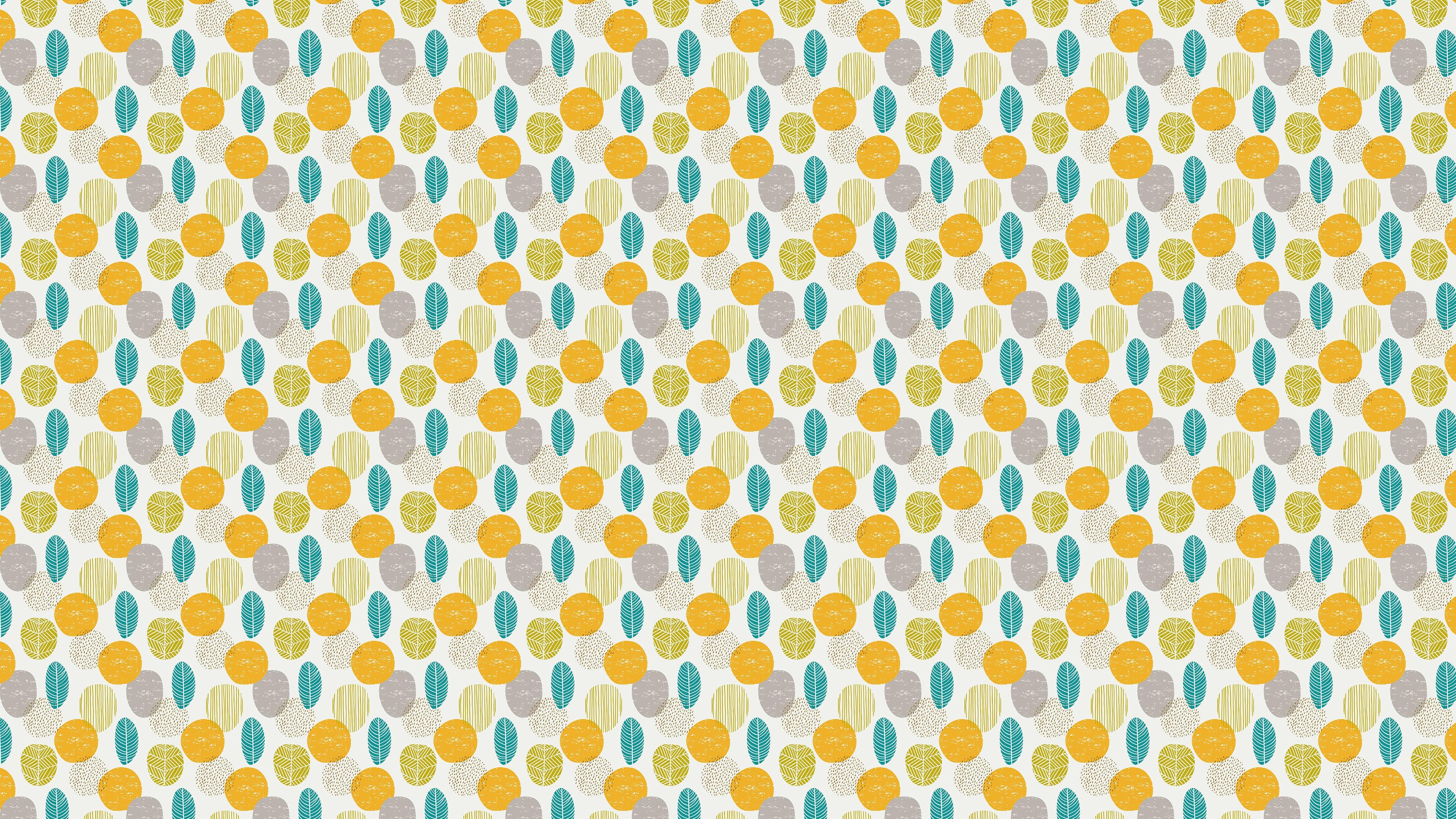 Autumn Leaves Wallpaper. Yellow, Grey, Teal Leaf Wall Mural. #6966