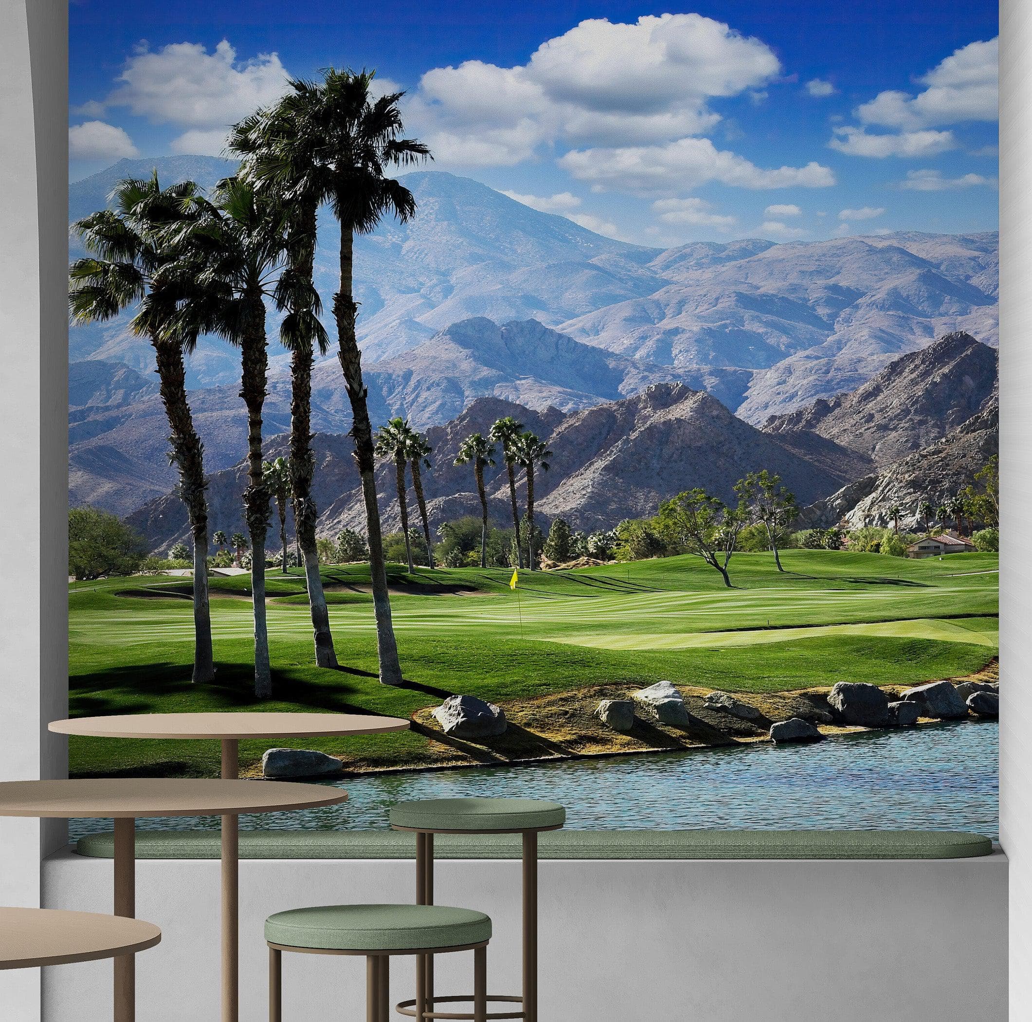 Palm Springs Golf Course Wallpaper Mural. #6979