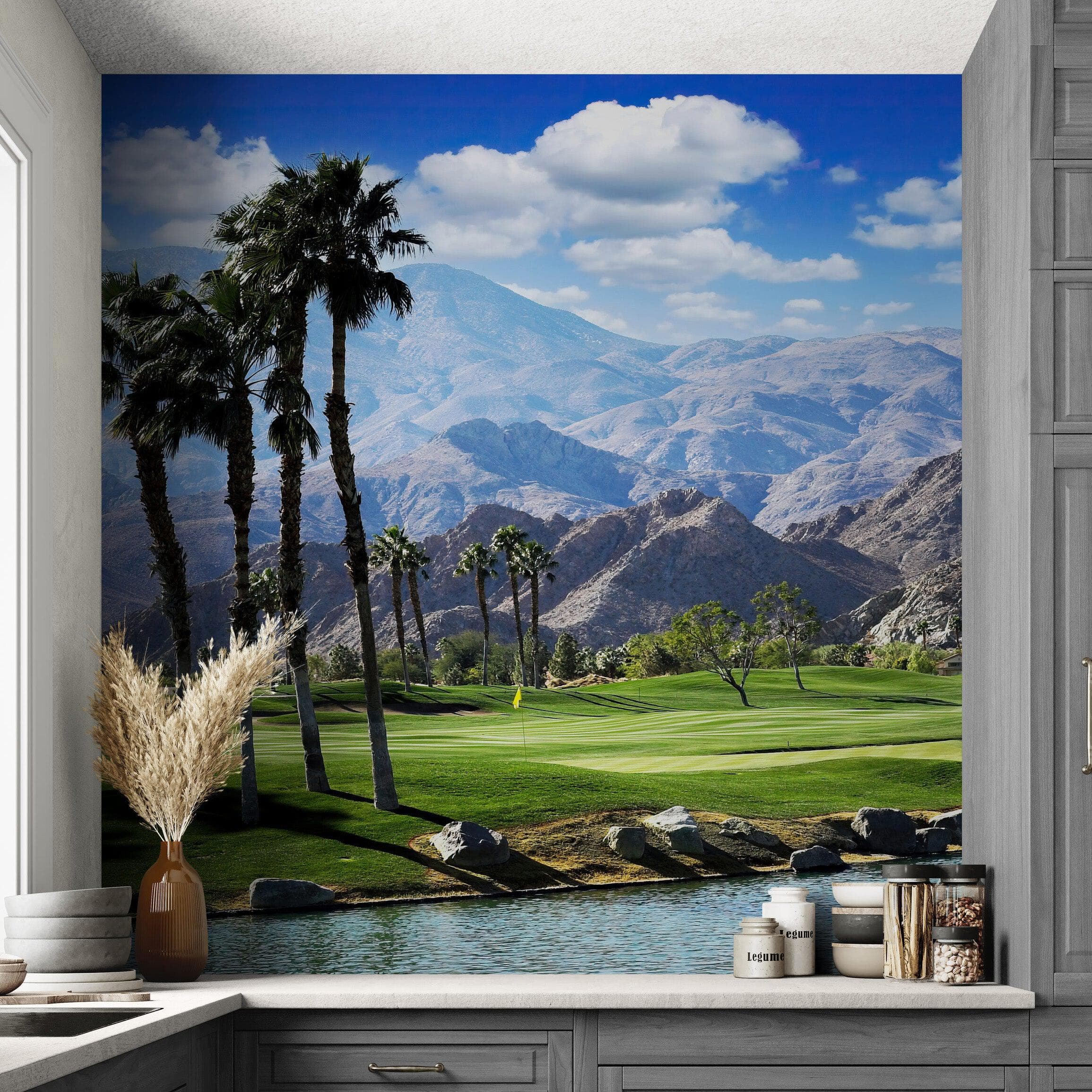 Palm Springs Golf Course Wallpaper Mural. #6979