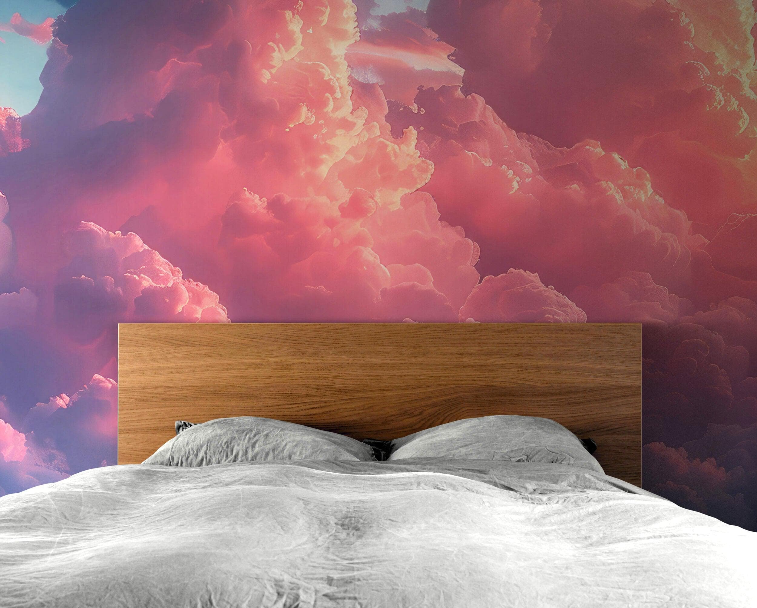 Pink Clouds Wallpaper Mural. #6983