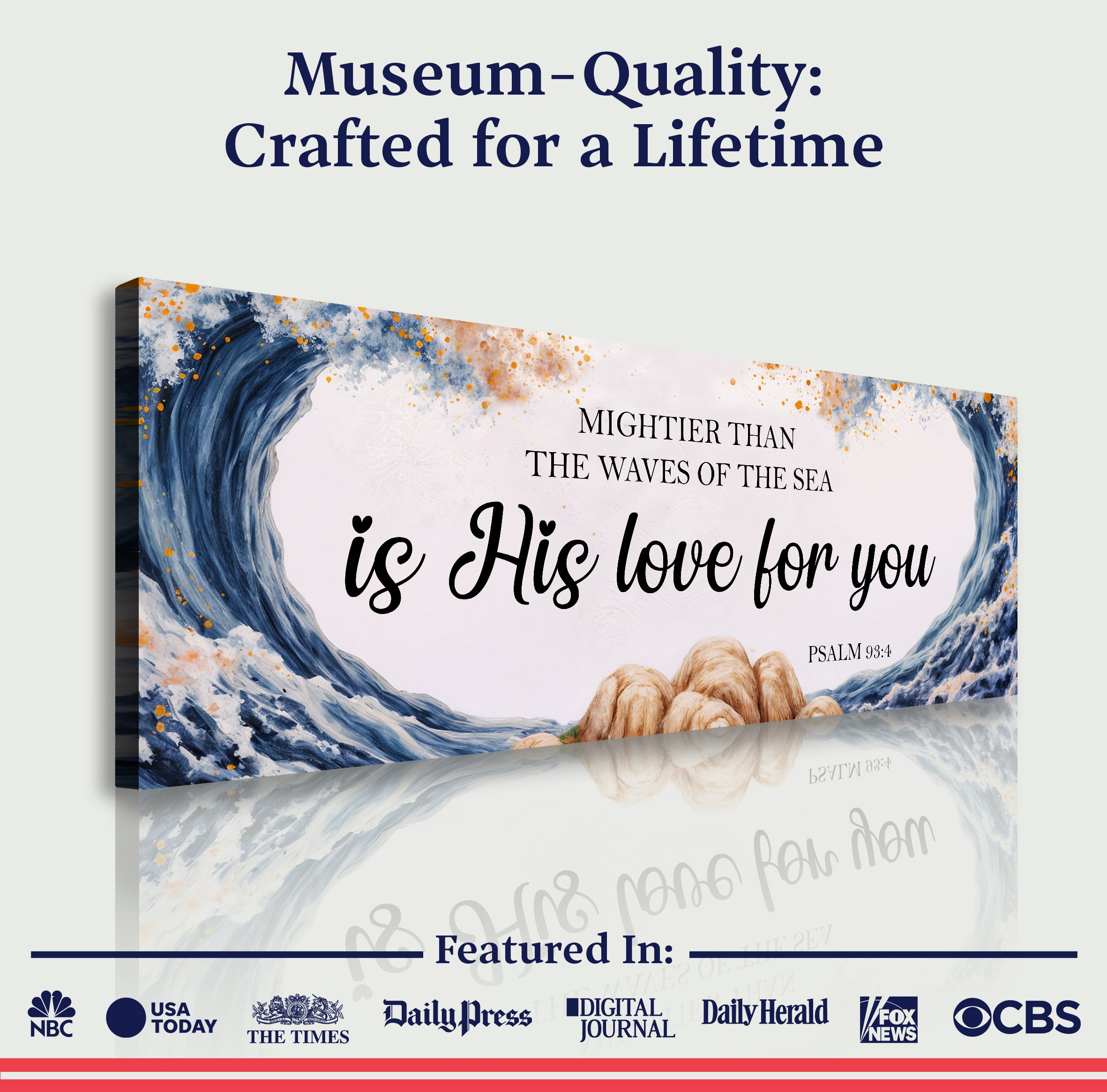 Mightier Than the Waves of the Sea Psalm 93:4 Faith Sign V