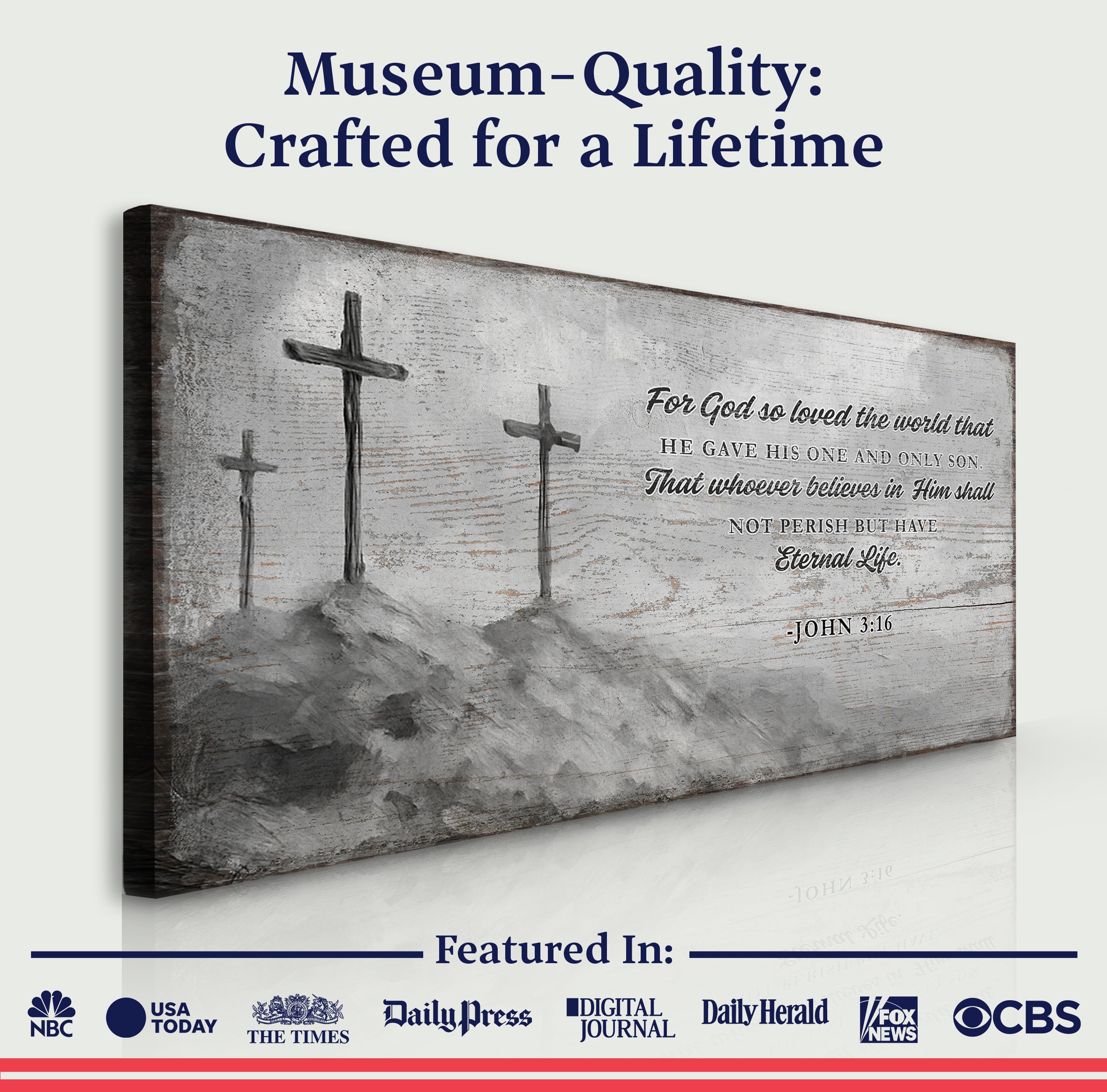 John 3:16: For God So Loved The World Faith Sign VIII