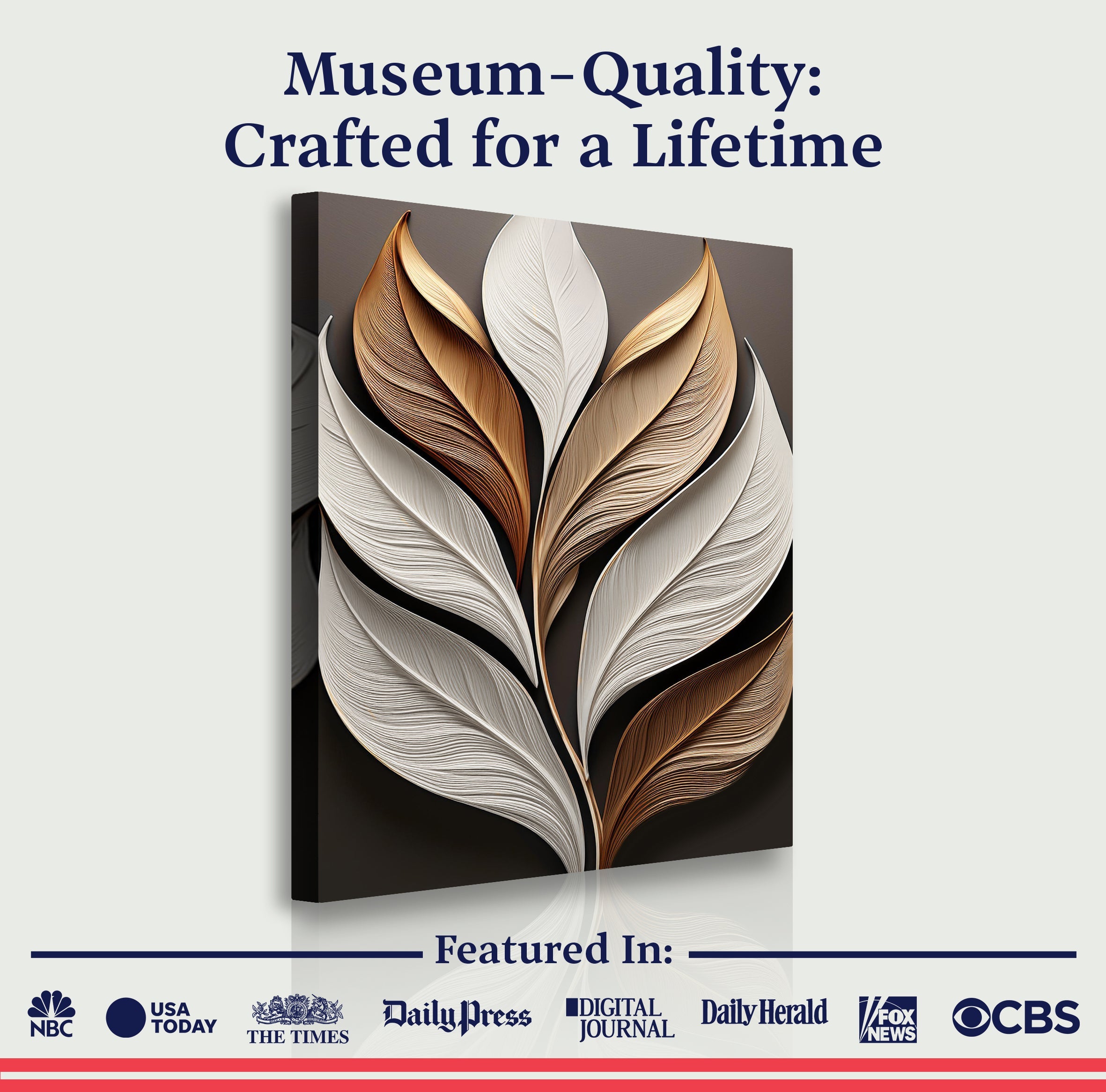 Elegant 3D Leaf Wall Art