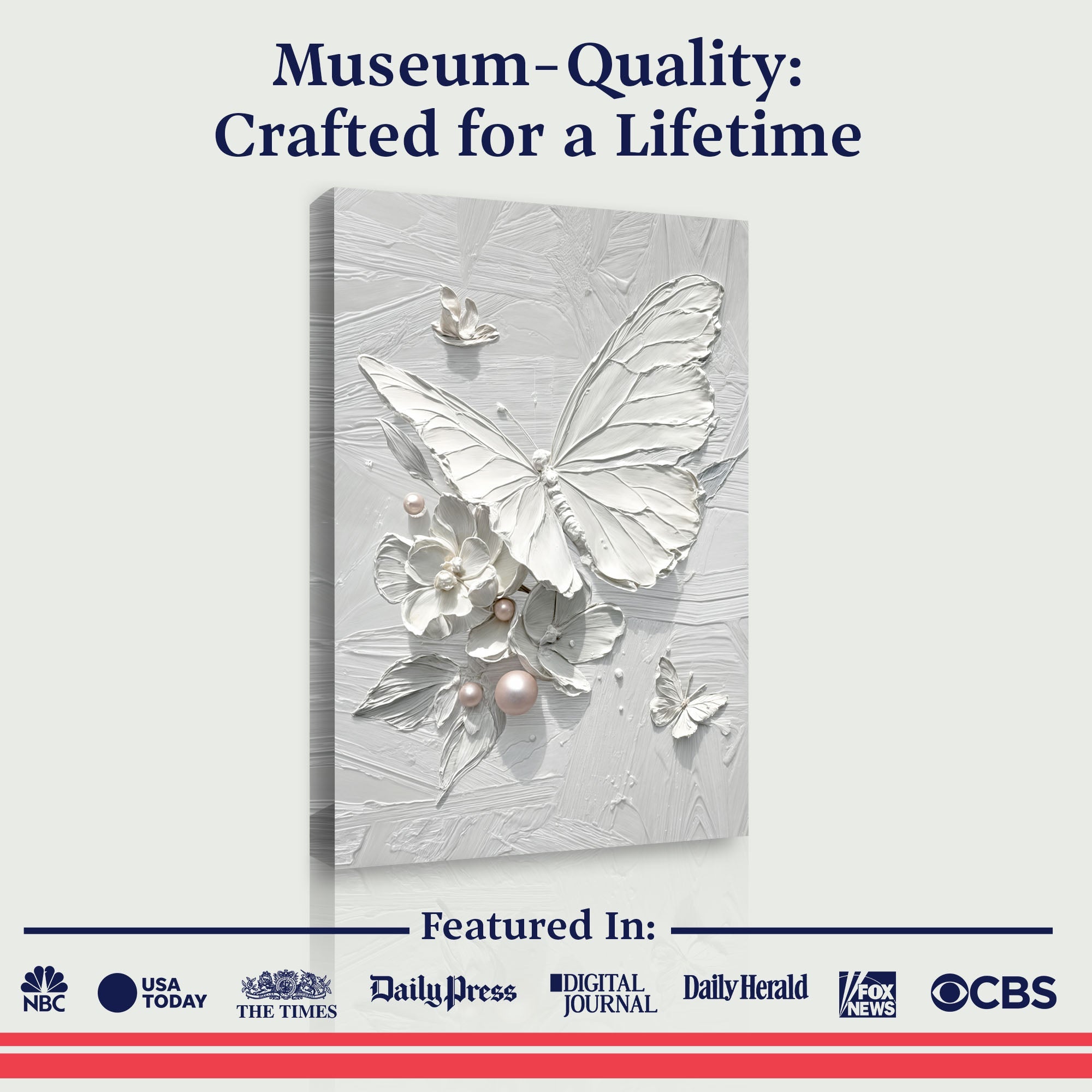 White Butterfly Wall Art