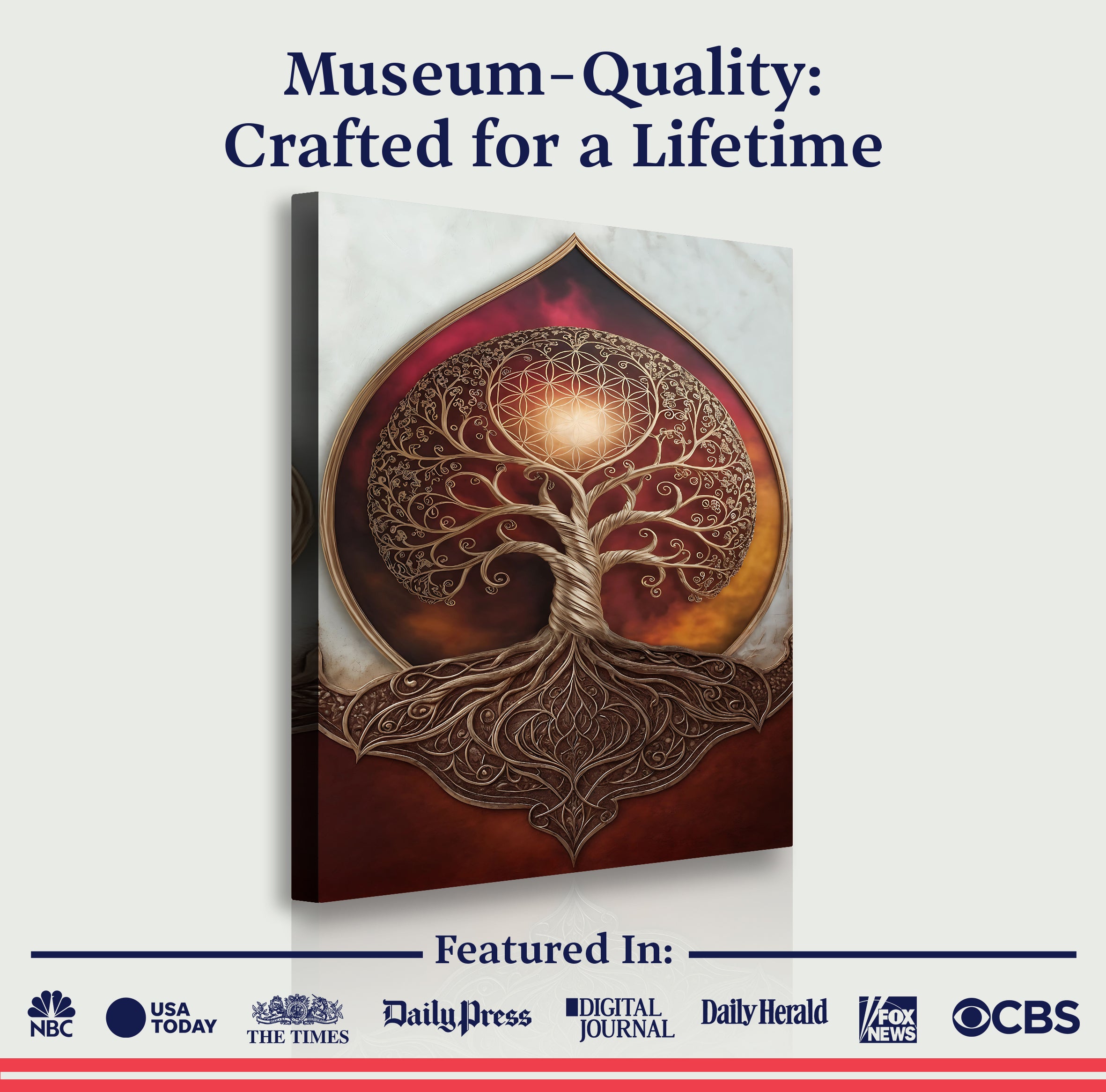 Tree of Life: Sacred Geometry Abstract Wall Art