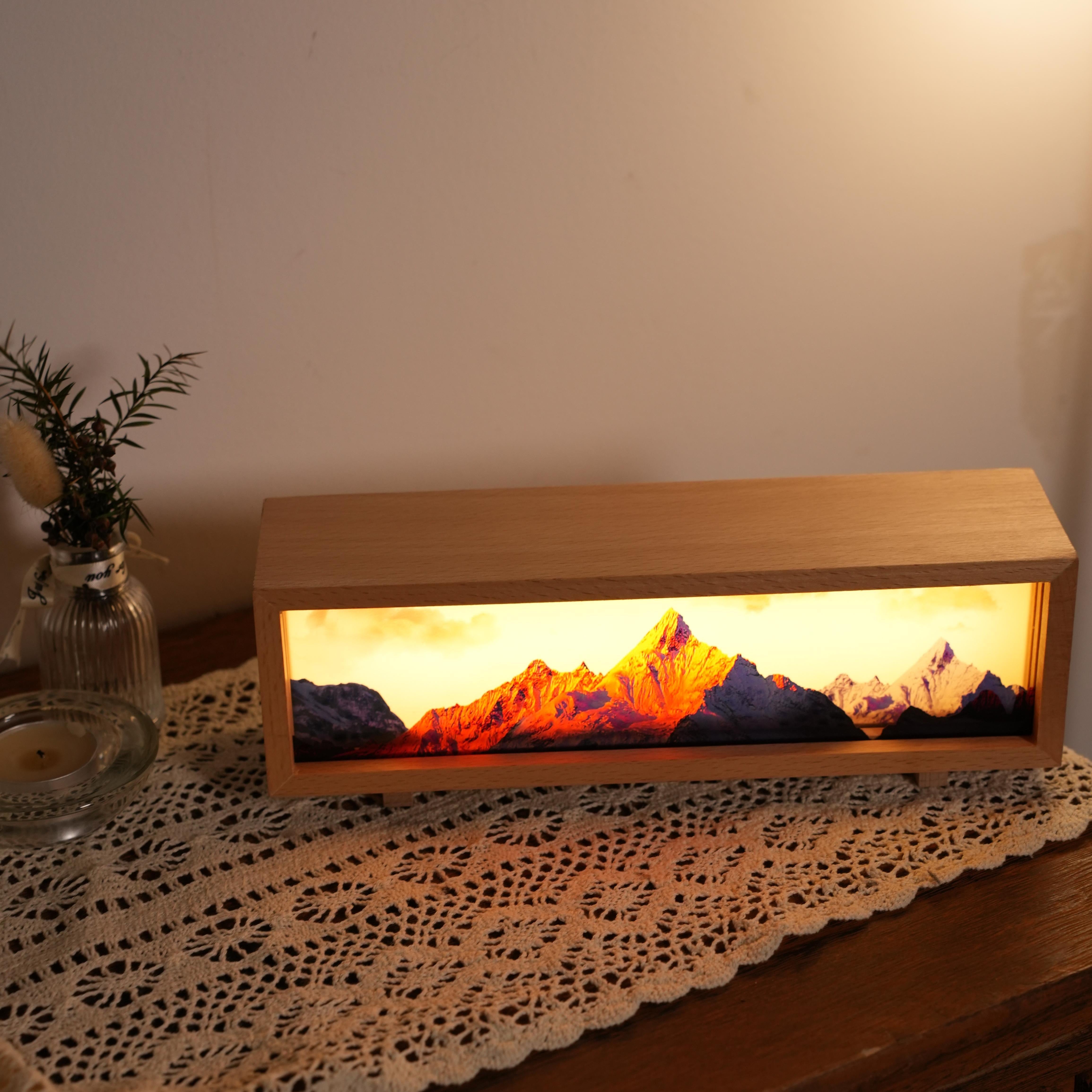 Creative DIY 3D Rechargeable Light Painting: Touch-Control Bedside Ambient Lamp with Stepless Dimming for Decoration-0