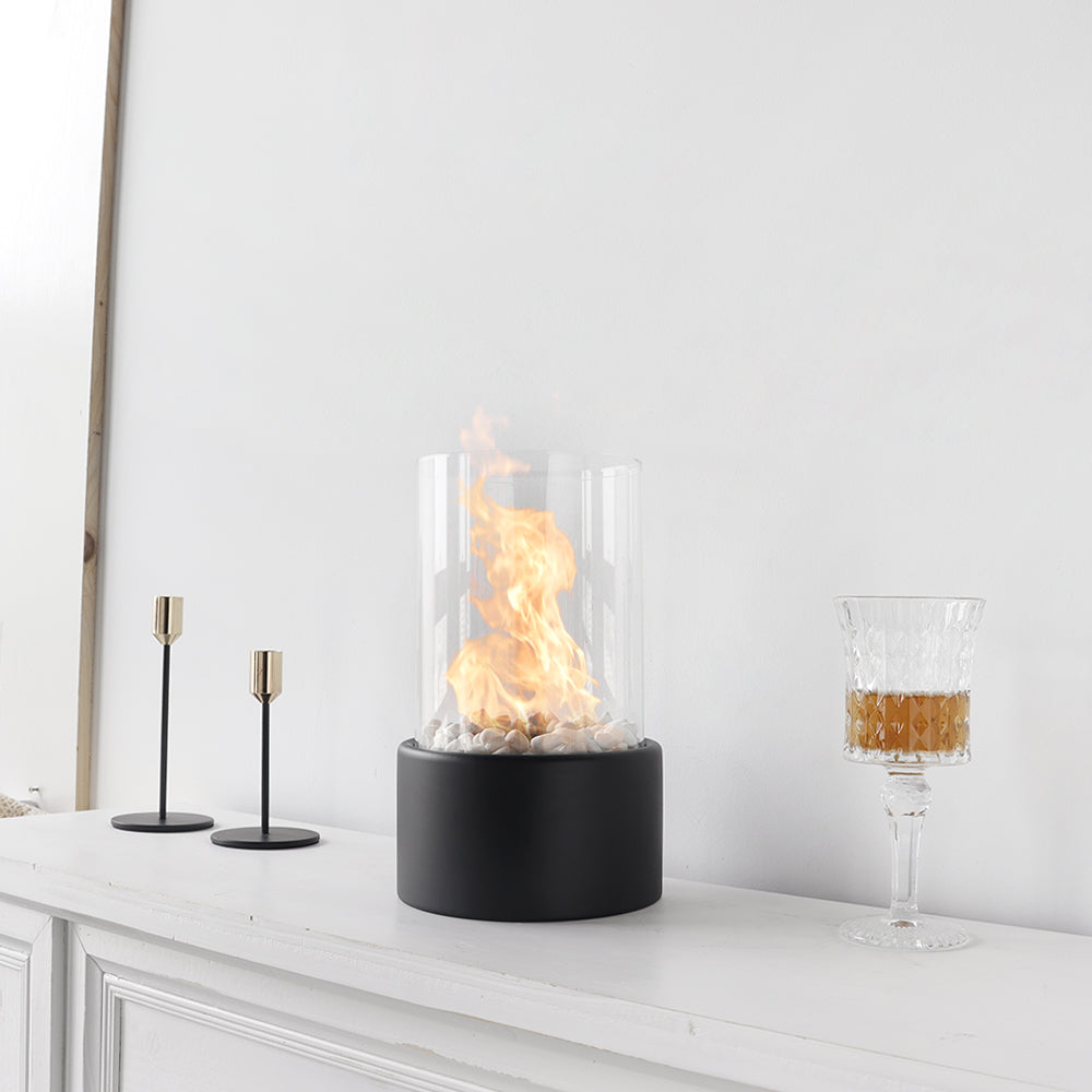 10.5 Inch High Portable Tabletop Fireplace | Compact Ventless Bio-Ethanol Fire Bowl for Indoor & Outdoor Decor-1