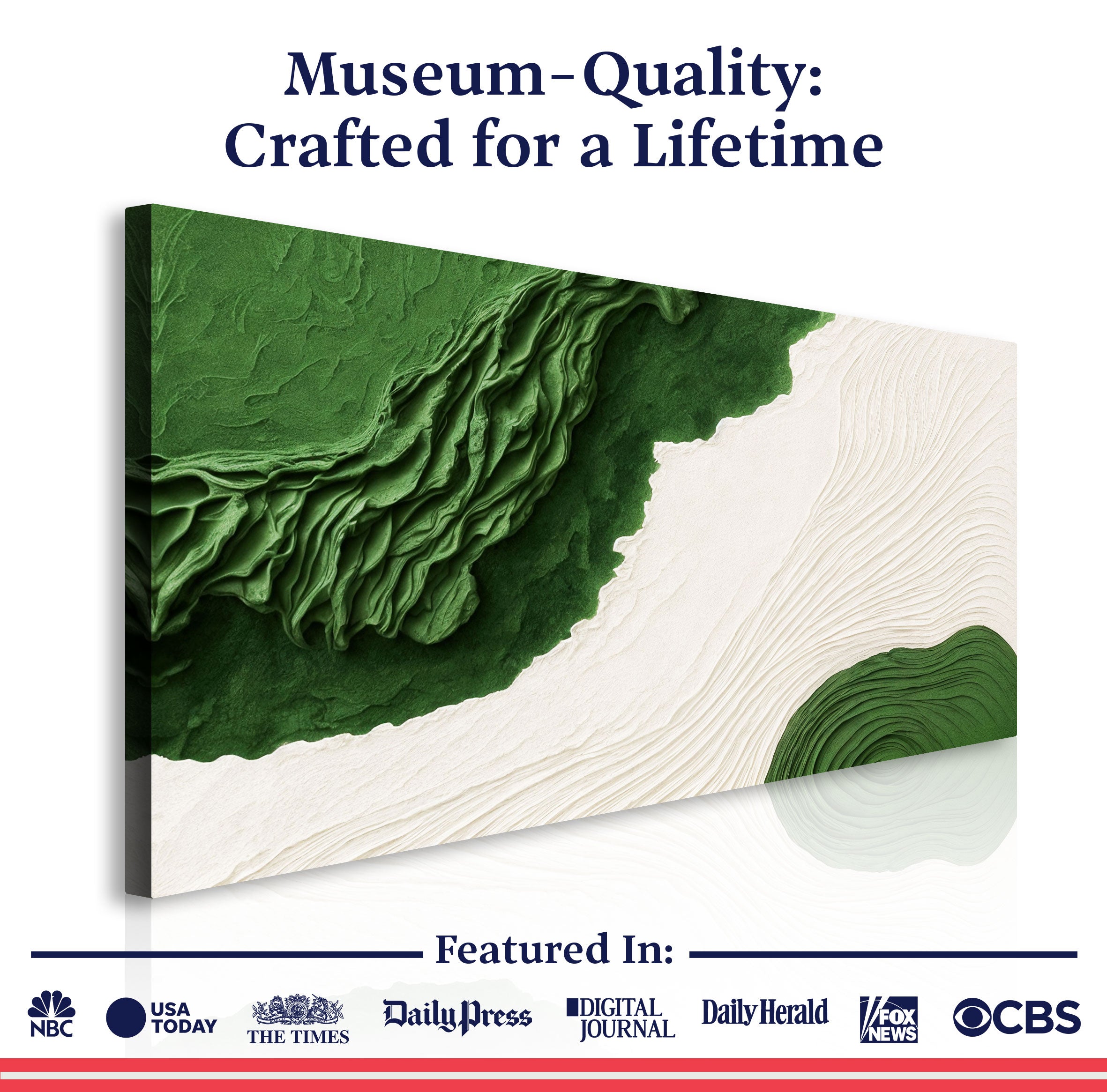Green Rivers Abstract Wall Art IX