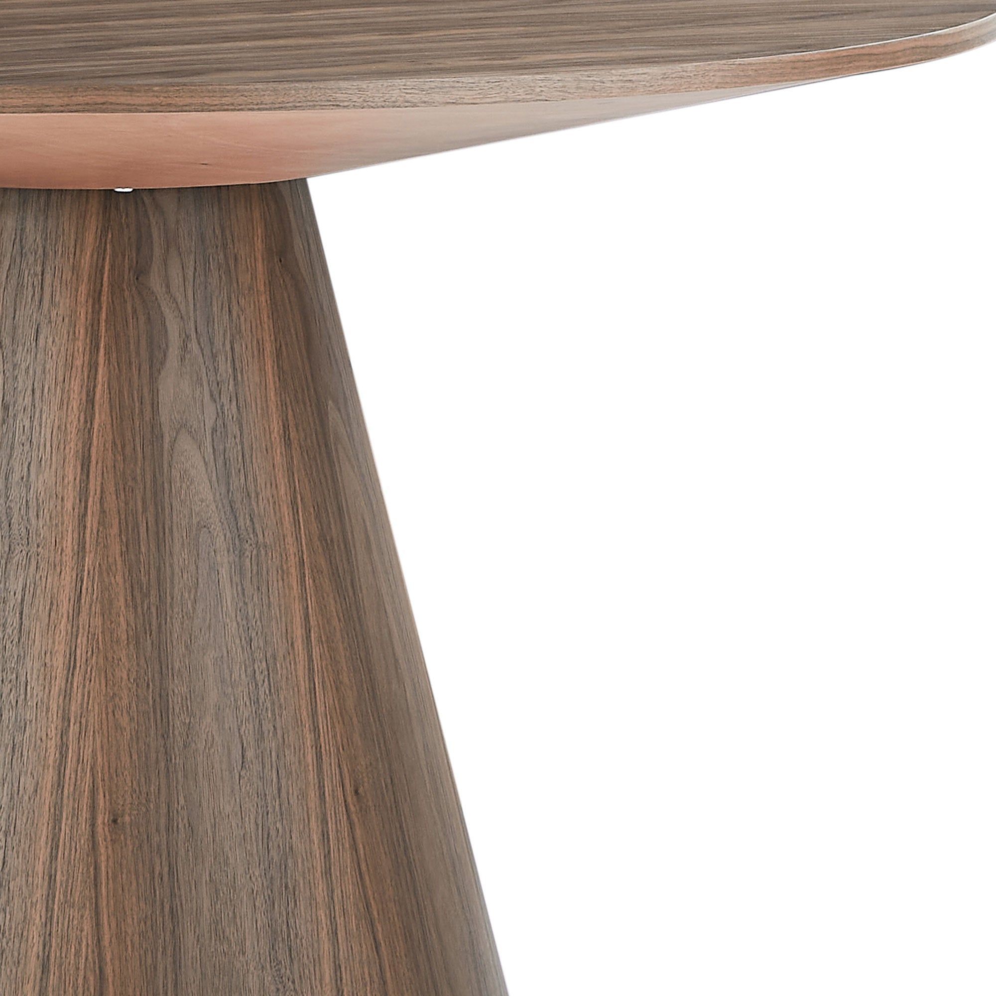 Round Modern Walnut Dining Table-3