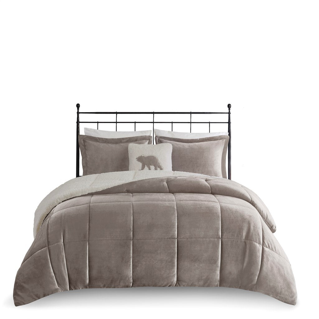 King Plush to Sherpa Down Alternative Comforter Set