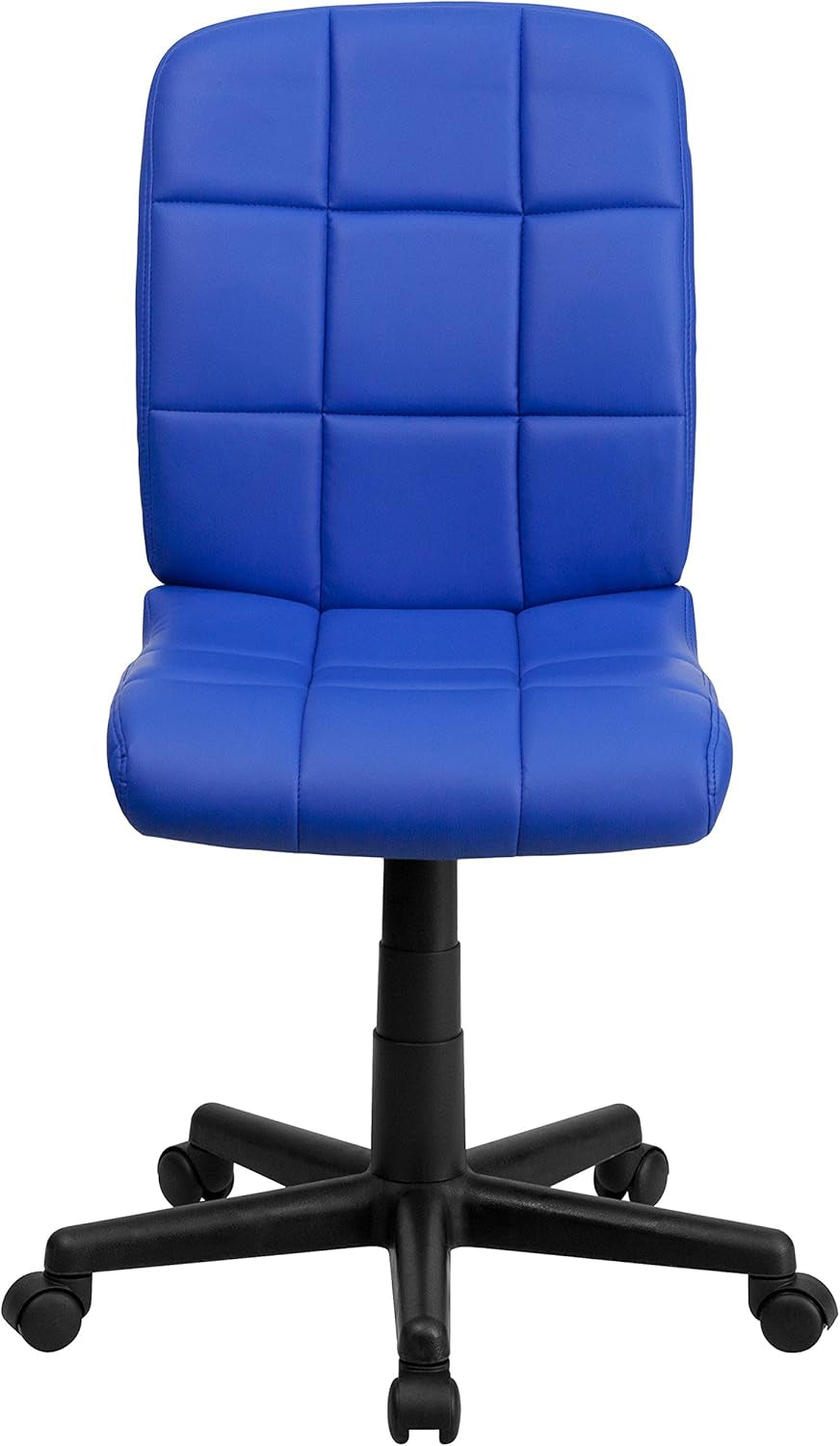 Clayton Blue Mid Back Quilted Vinyl Swivel Office Chair