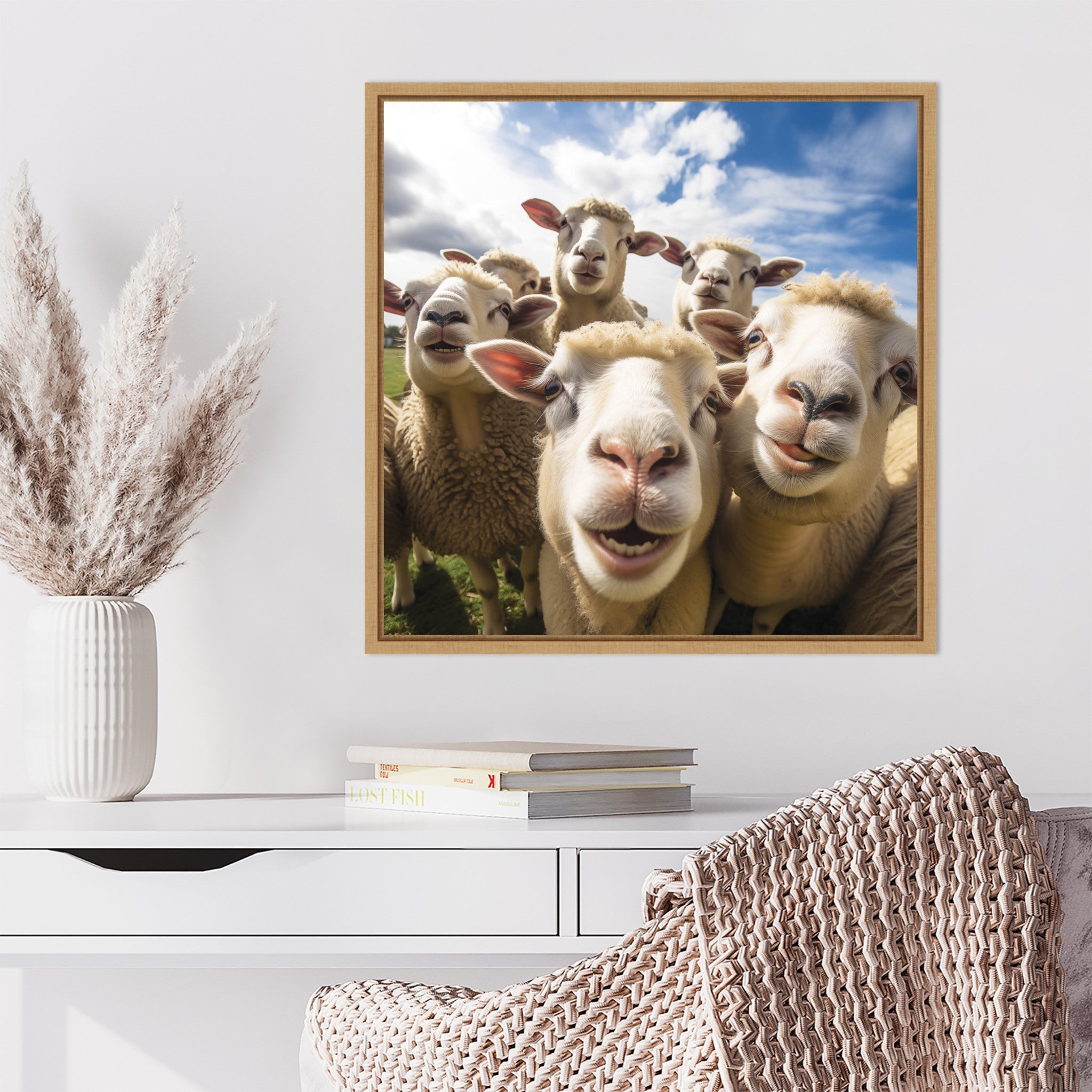 Funny Lamb Selfie by The Creative Bunch Studio