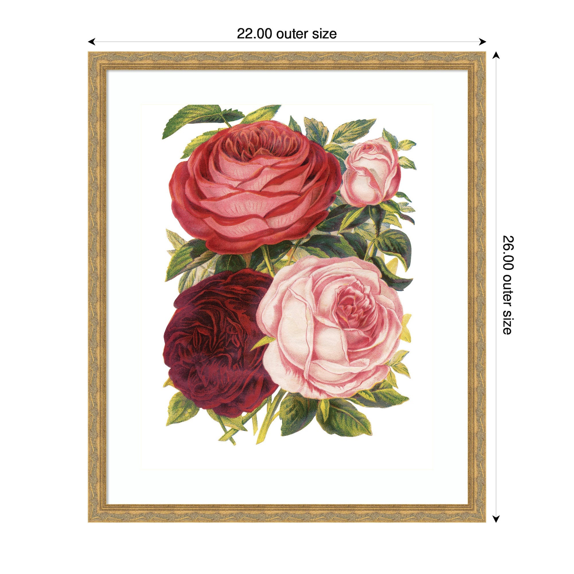 Framed Art Victorian Flowers by The Creative Bunch Studio