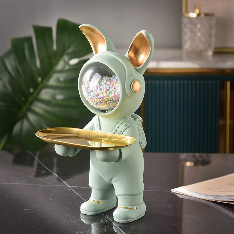 Resin Rabbit Butler With Key Holder