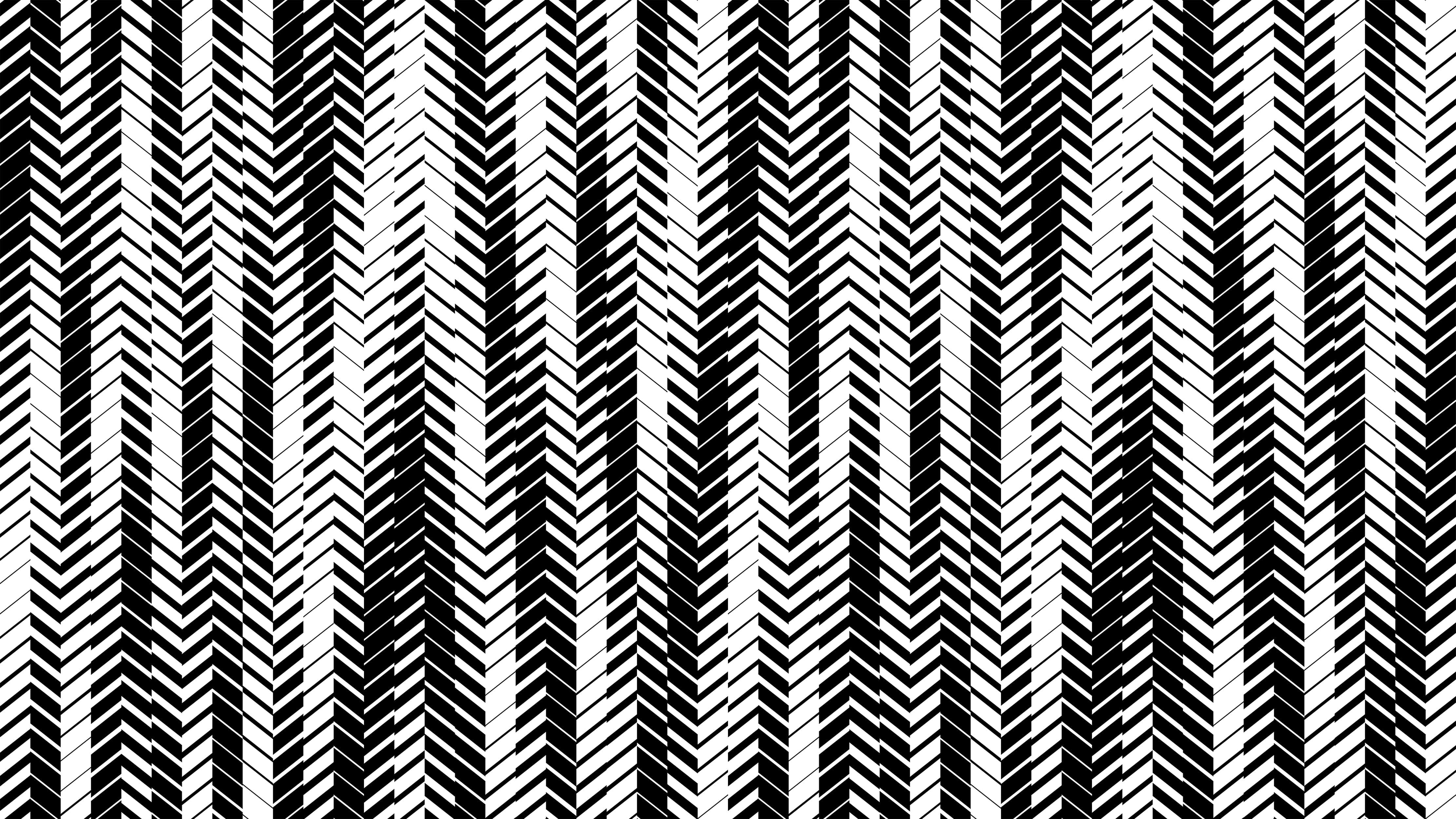 Black and White Minimal Retro Stripes Pattern Wallpaper. #7033