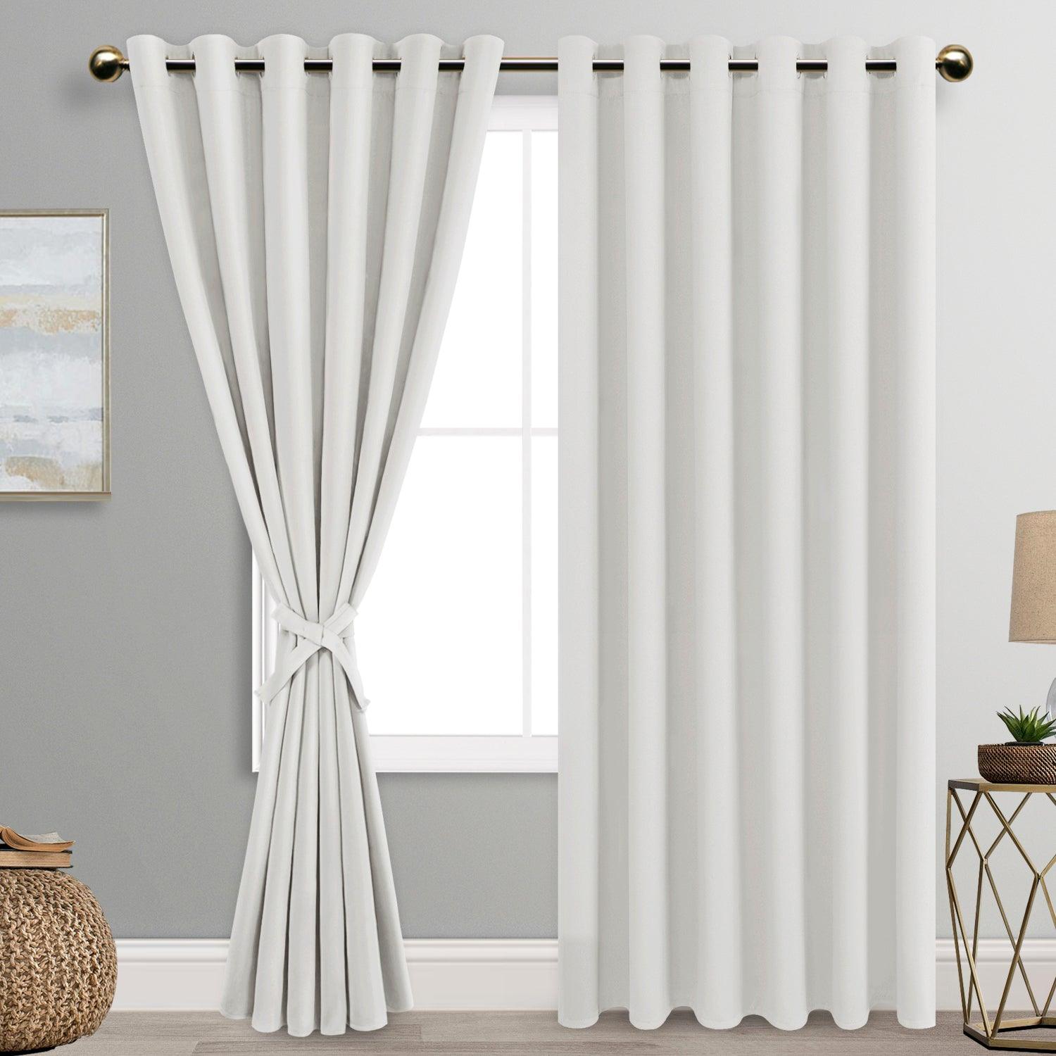 DWCN Blackout Curtains with Tiebacks, Set of 2 Panels-9