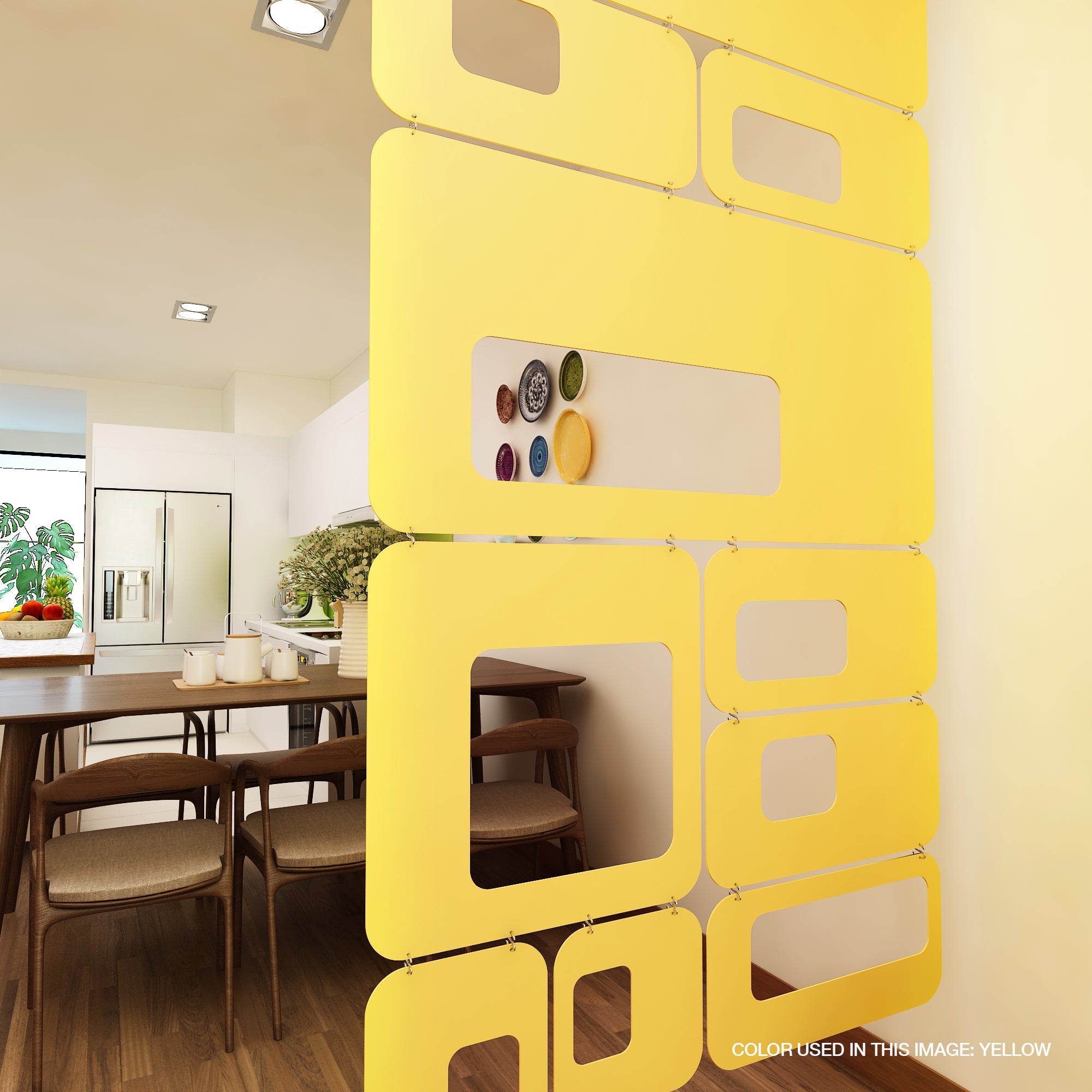 Retro 70s Decor Suspended Room Divider-2