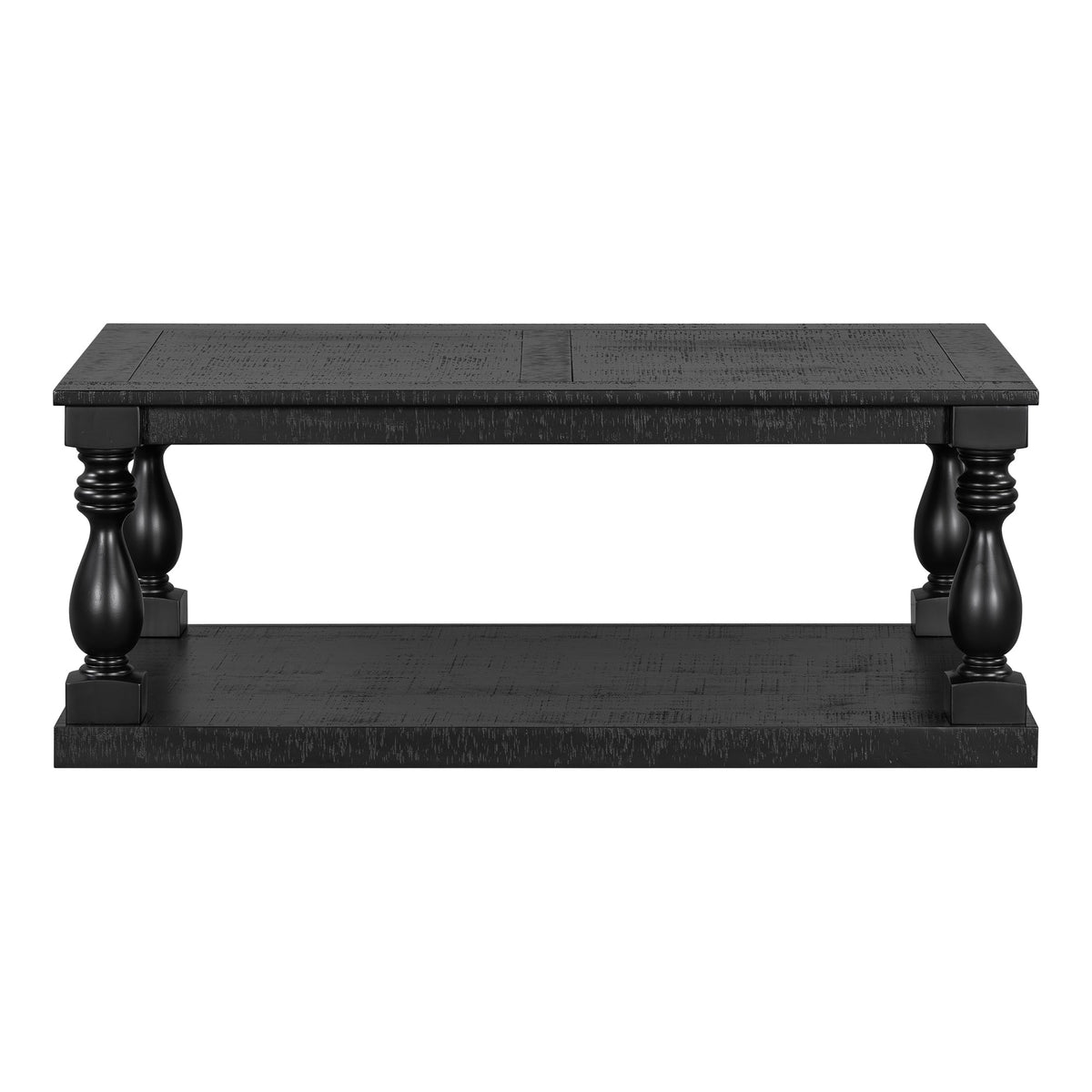 U_STYLE Vintage Coffee Table Featuring Artistic Vase Column Legs