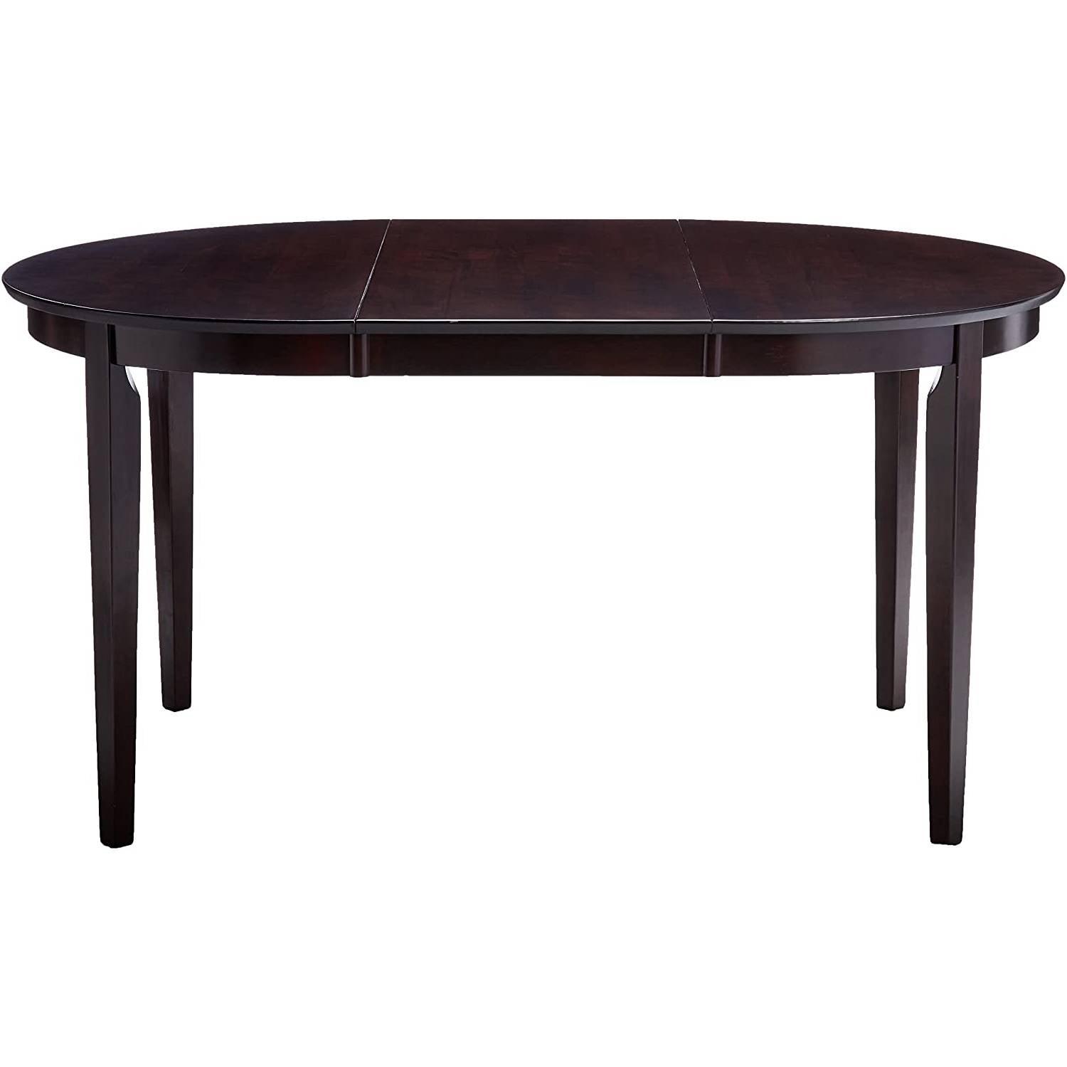 Contemporary Oval Dining Table in Dark Brown Cappuccino Wood Finish-0