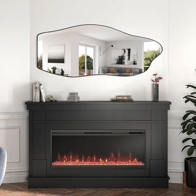 Sapphire Irregular Mirror - Elegant Asymmetrical Wall Mirror | Alpken