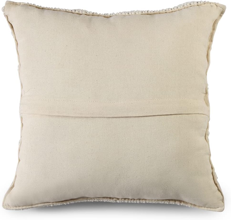 Handmade Macrame Cushion Cover Organic Cotton Boho Pillow 40x40cm-4