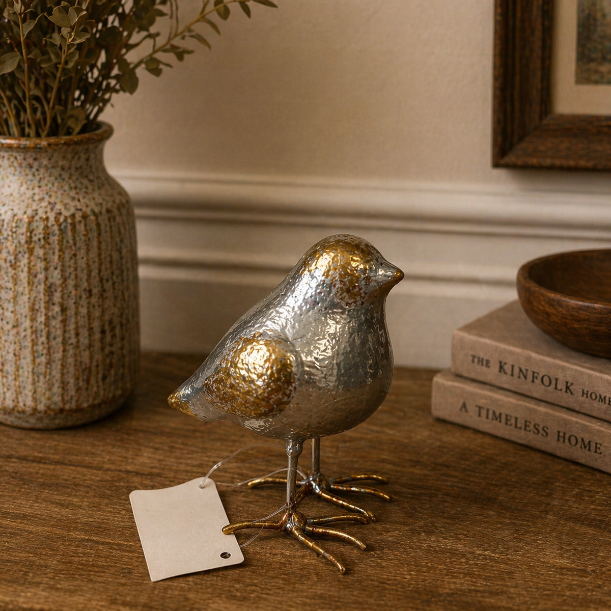 Cast Iron Bird Table Decor