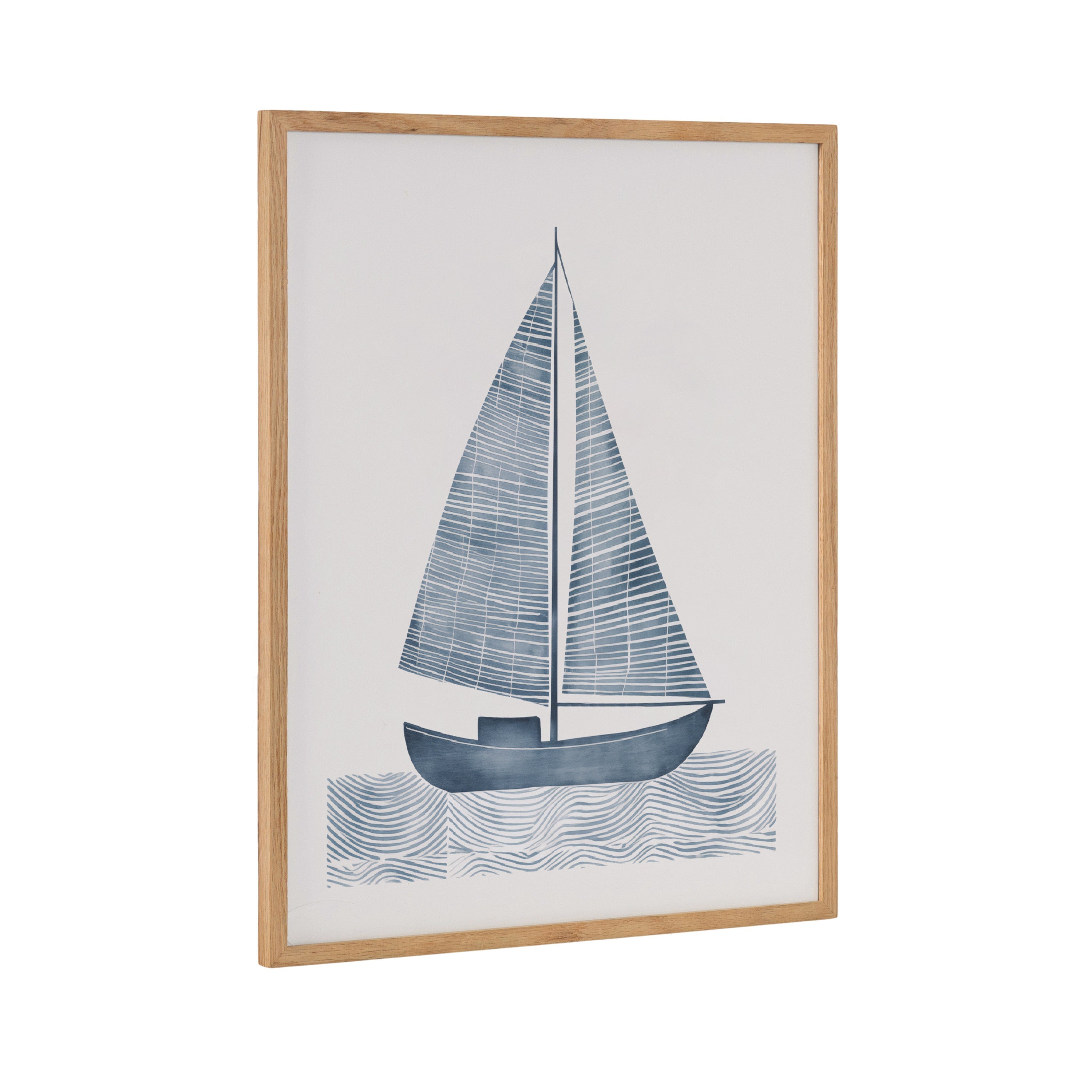 Gallery Nautical Blue Sailboat Print by The Creative Bunch Studio