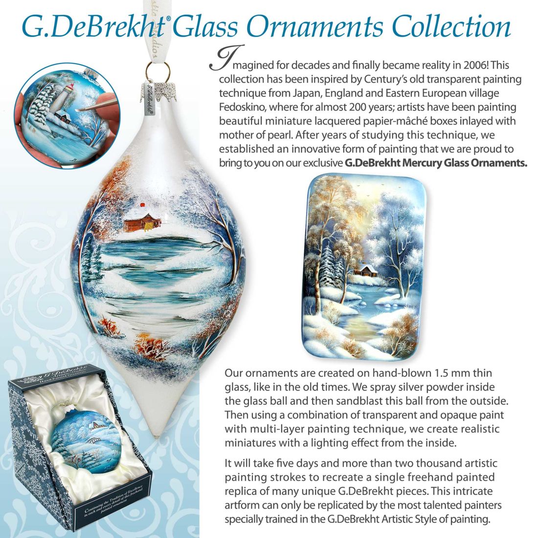 The Wild Spirits of Winter Glass Ornament Limited Edition by J. Bergsma | Christmas Santa Snowman Décor - 73910-JB-2