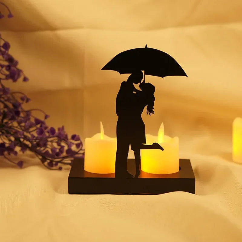 Romantic Couple Ornaments Creative Candlestick Room Decoration Accessories