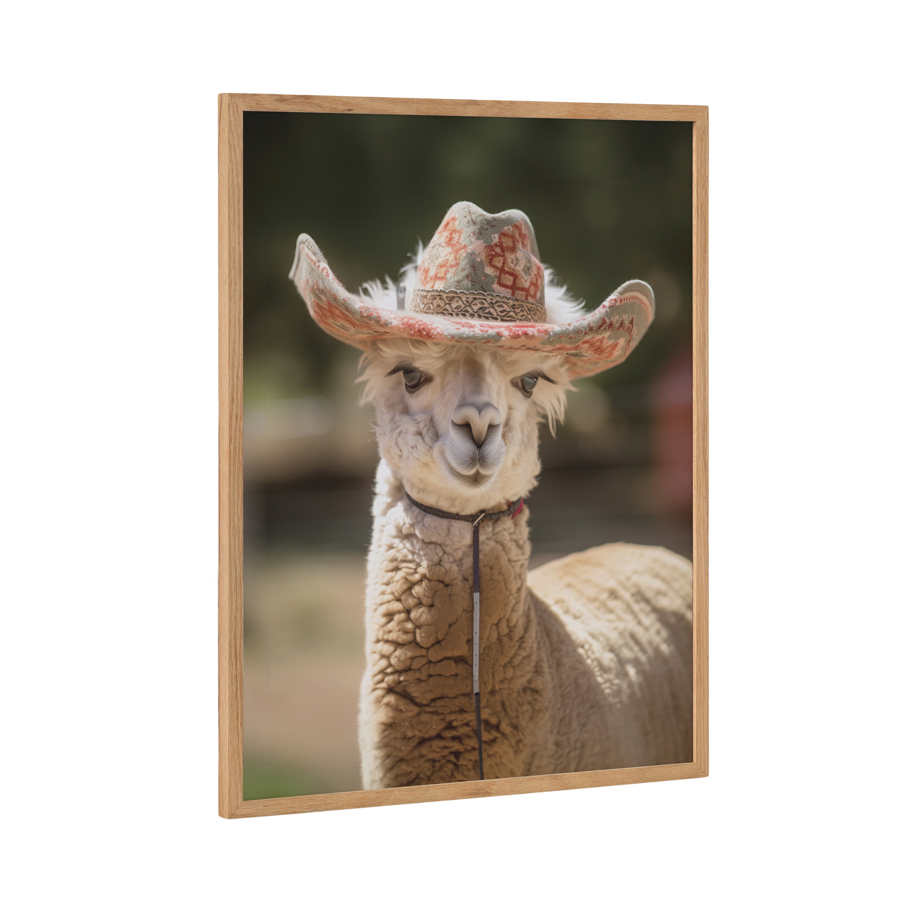 Gallery Boho Llama Alpaca Wearing A Western Cowgirl Hat Print by The Creative Bunch Studio