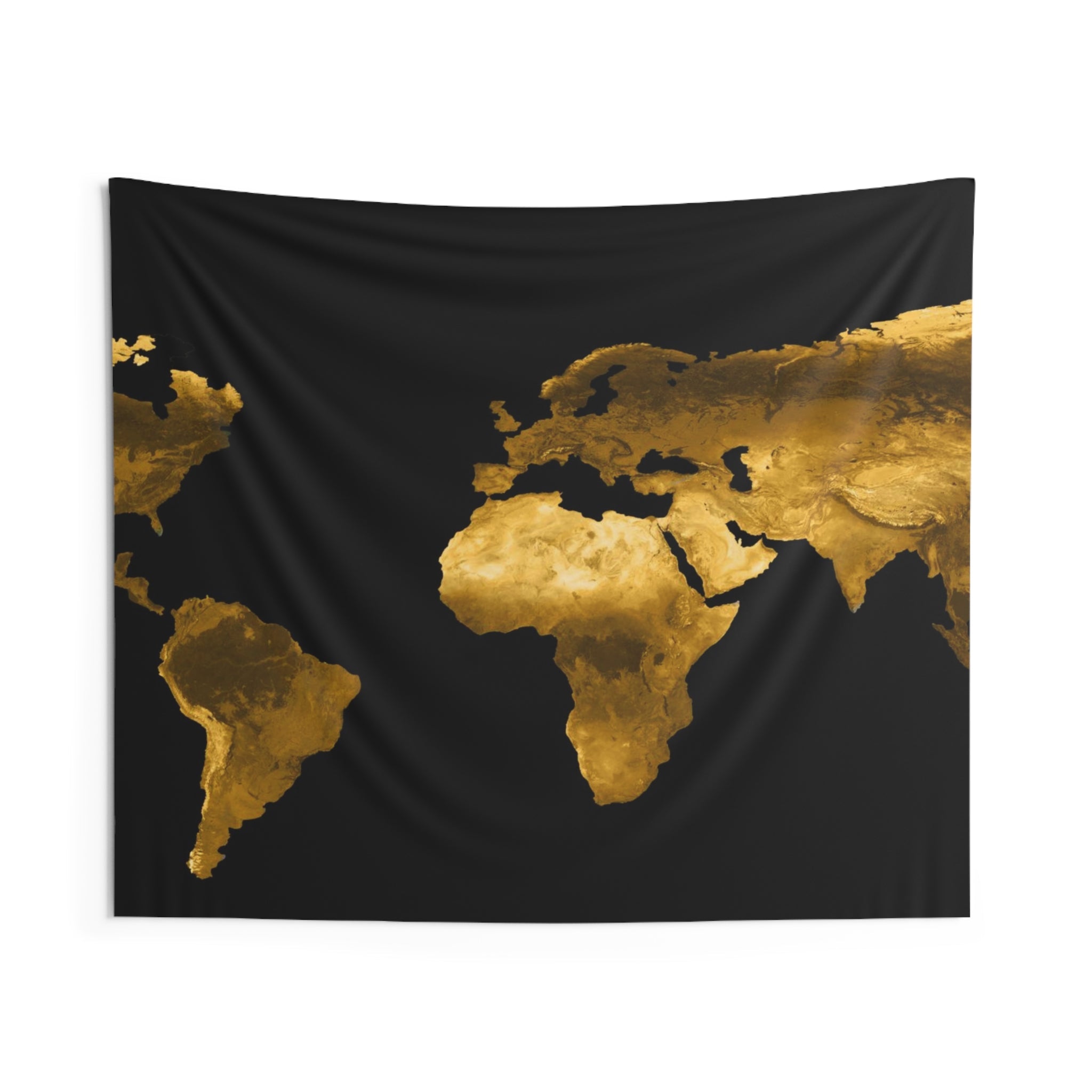 Yellow Worldmap Tapestry-0