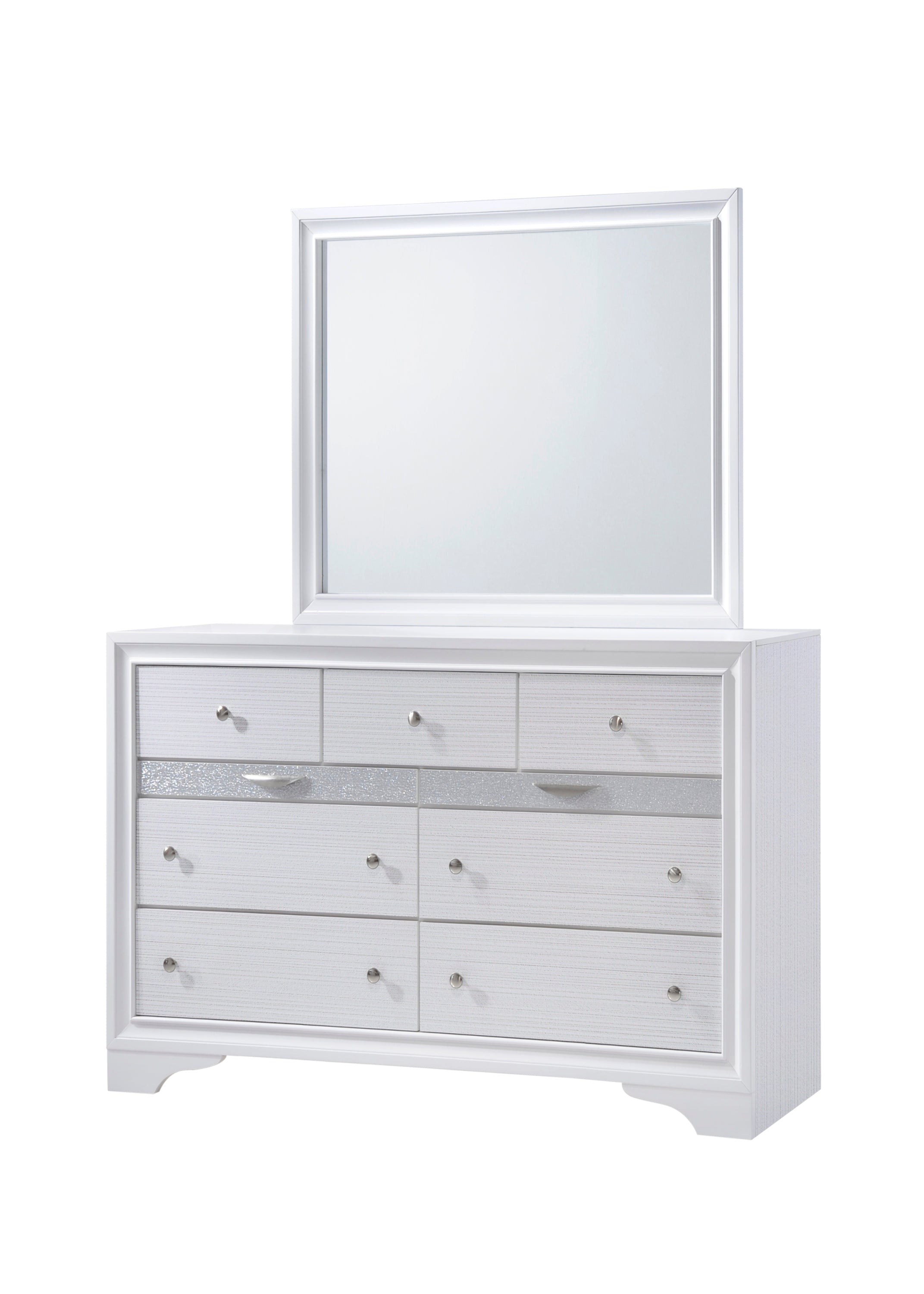 Traditional Style Queen 4 Pc Storage Bedroom Set Made with Wood in White
