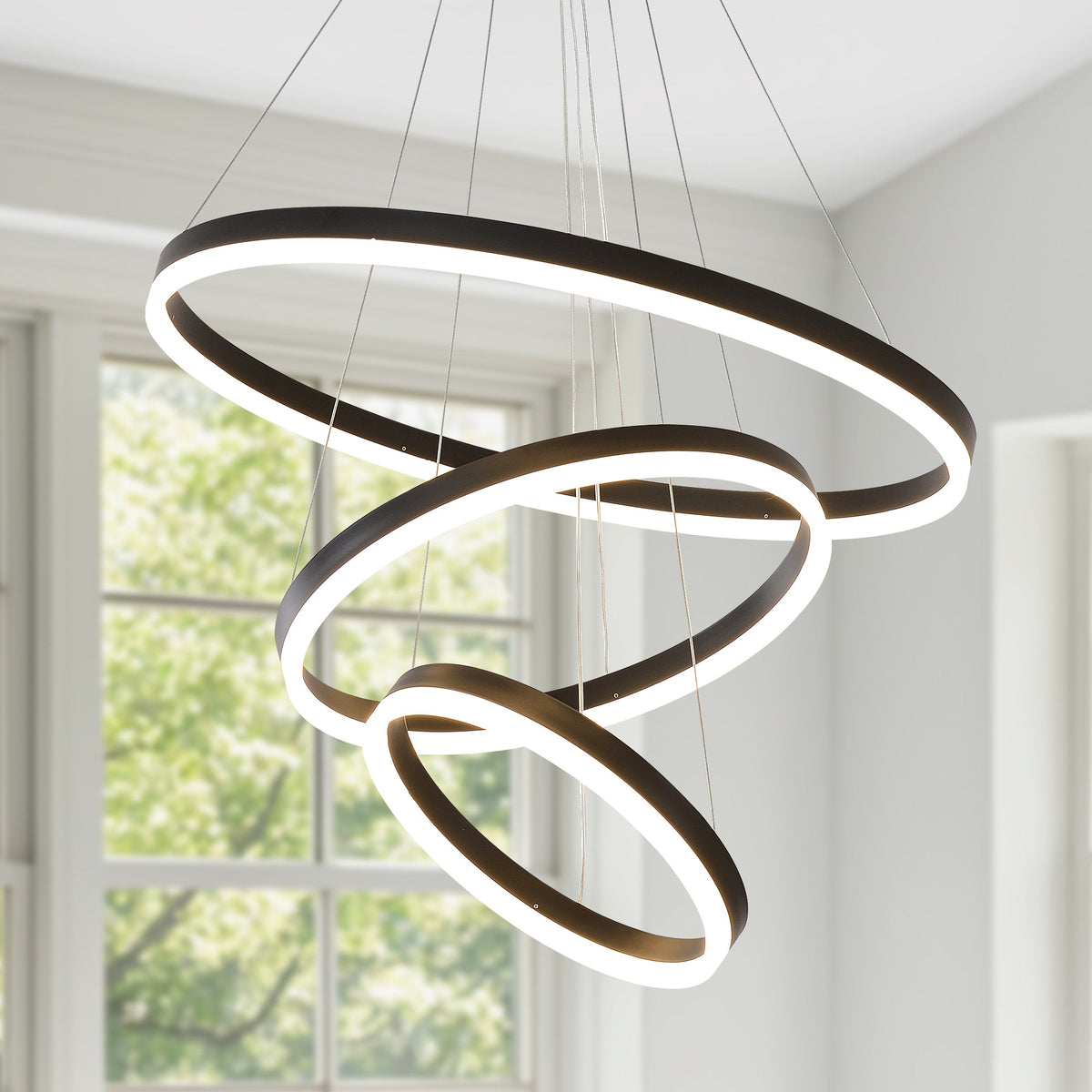 Modern 3 Rings Chandelier