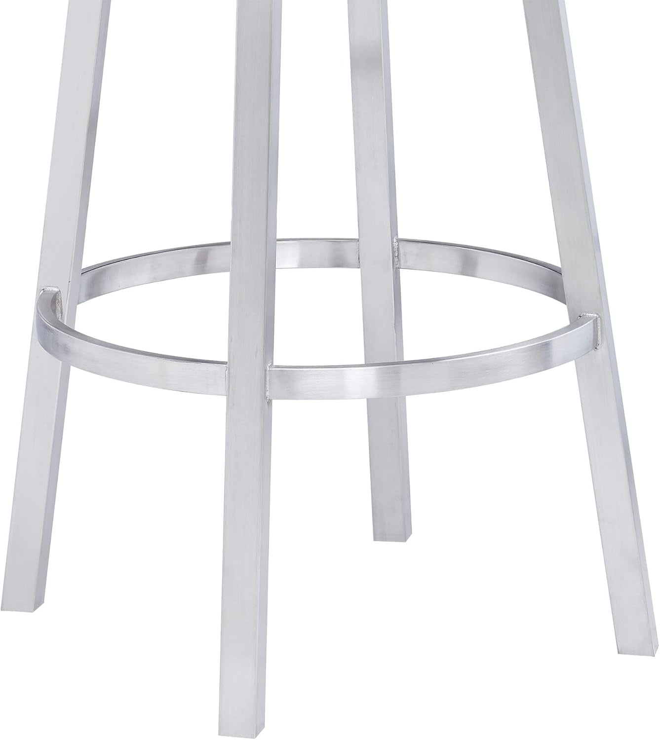 Modern Black Faux Leather Swivel Bar Stool for Kitchen