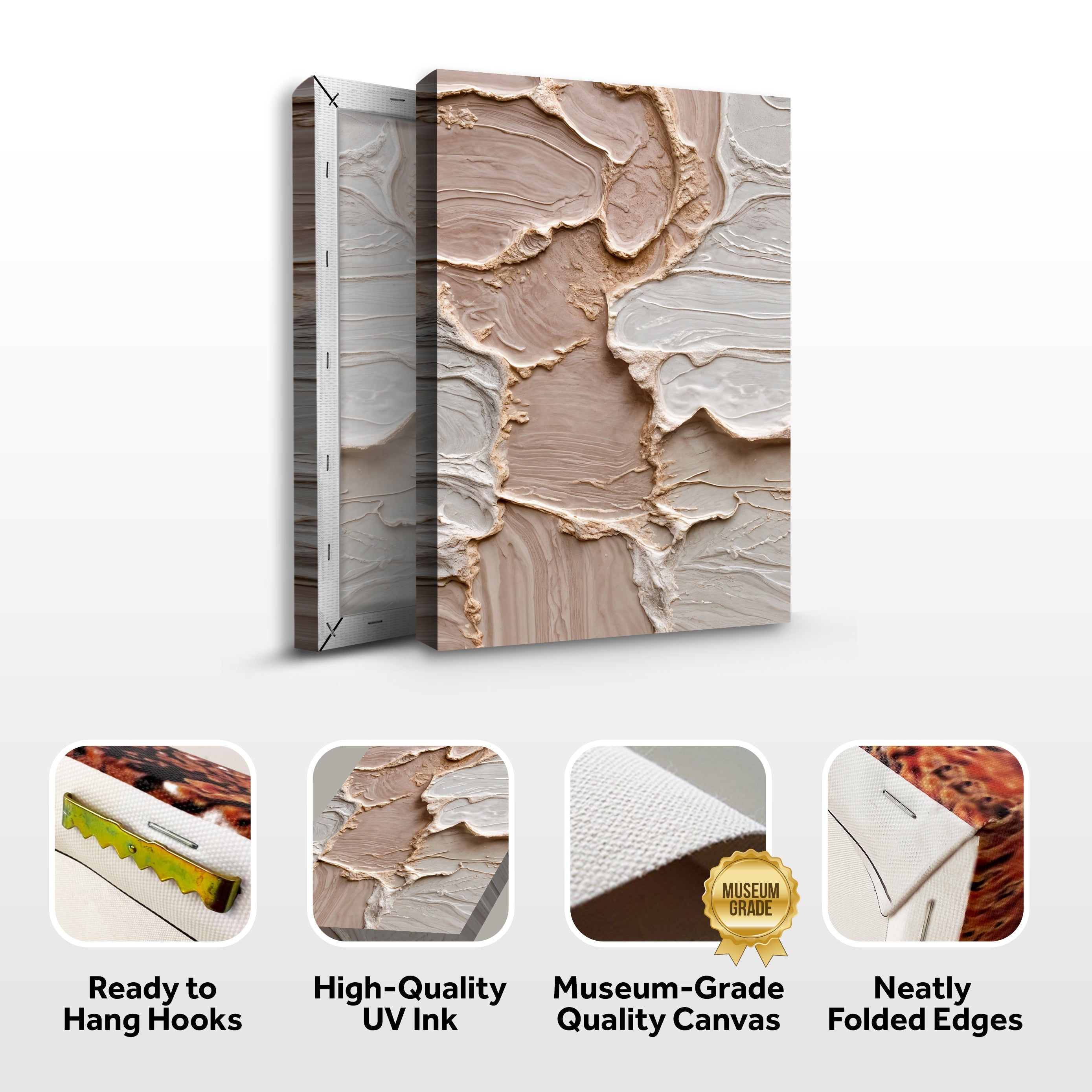 Ivory Minimalist Abstract Wall Art