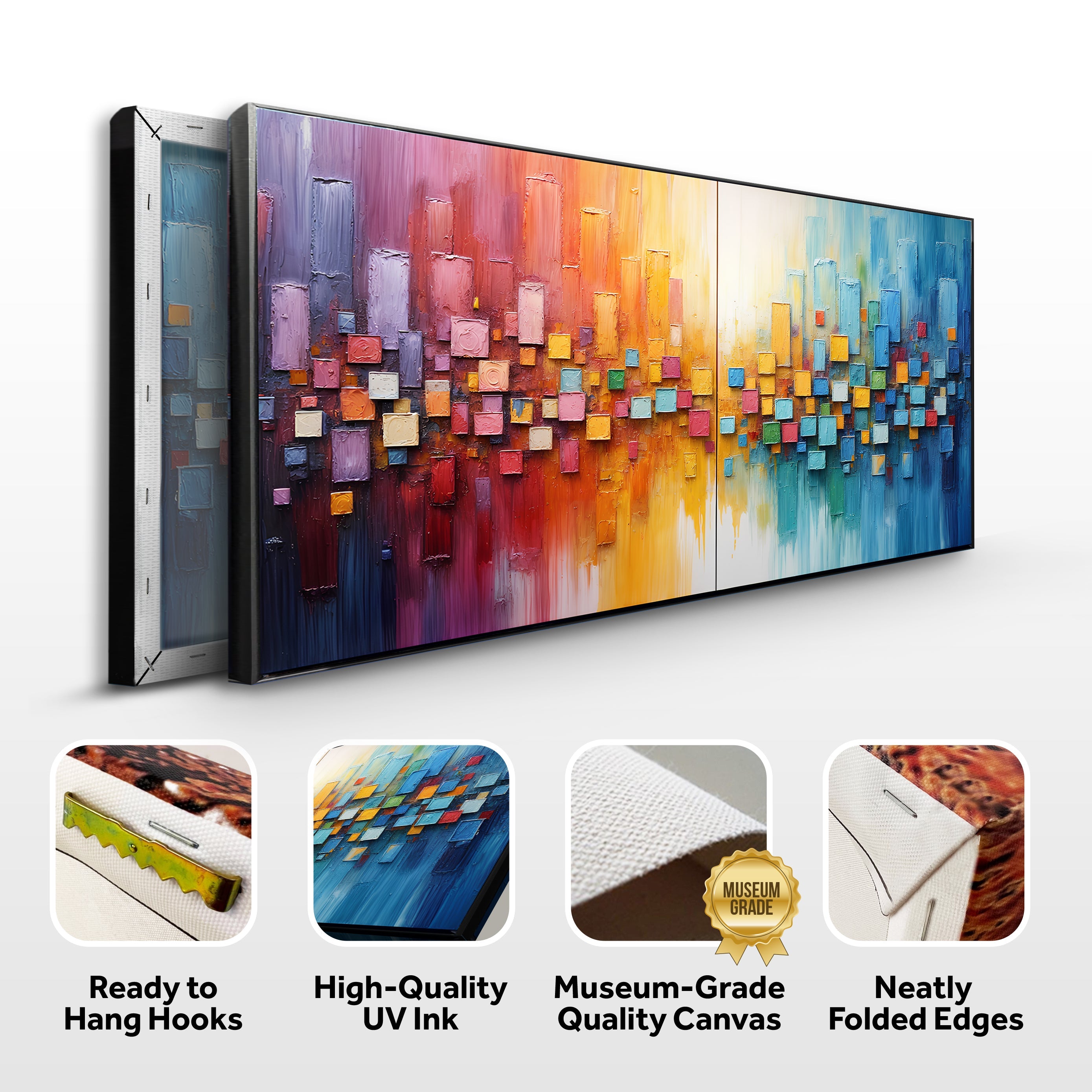 Chroma Dance Impasto Wall Art