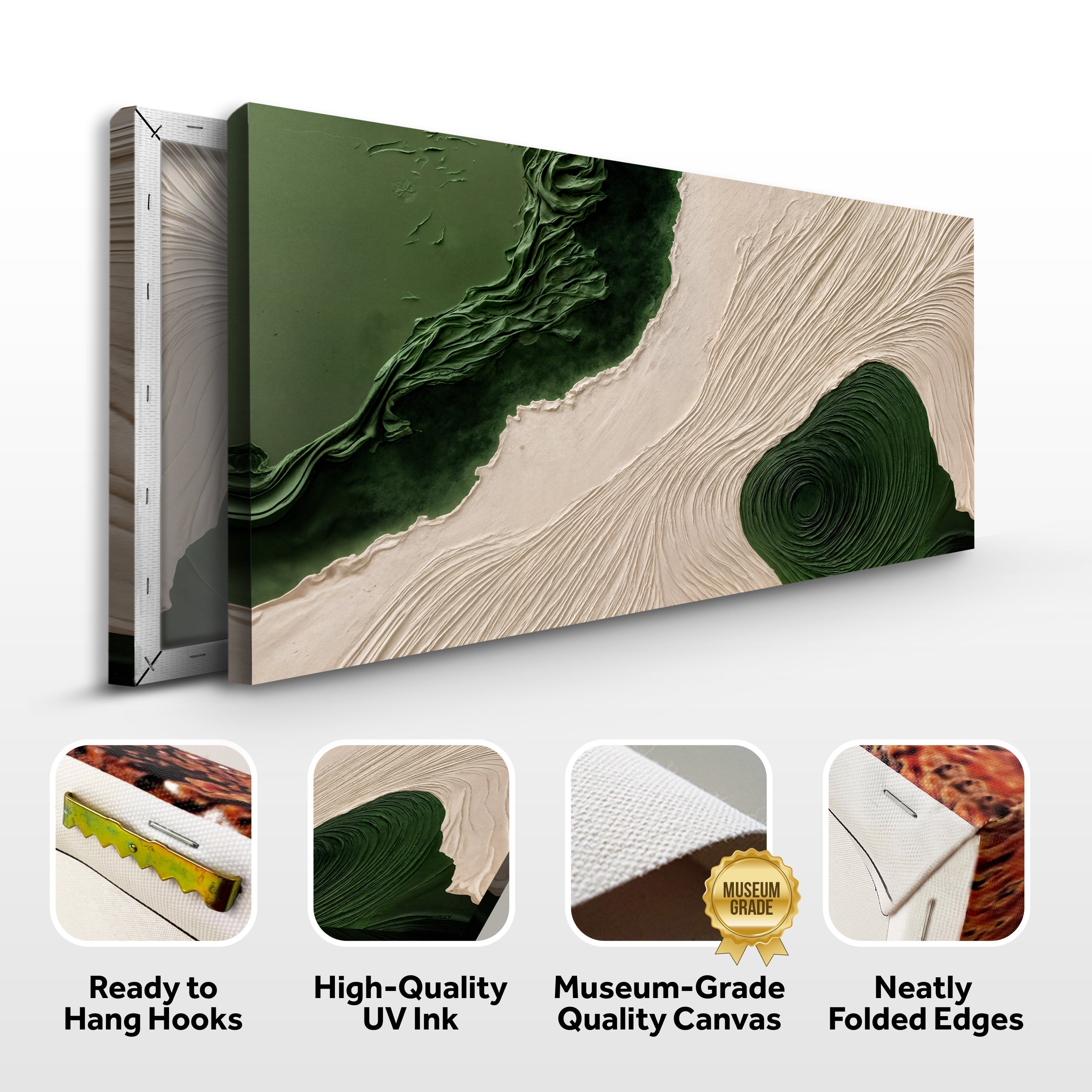 Green Rivers Abstract Wall Art XII